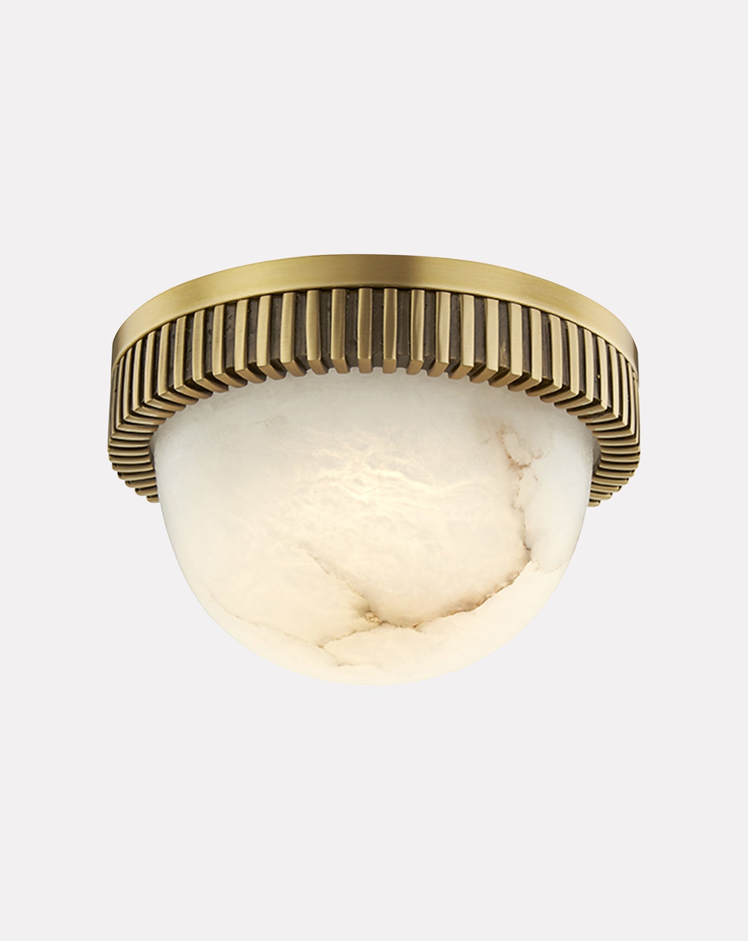 Ainsley Brass and Alabaster Flush Mount