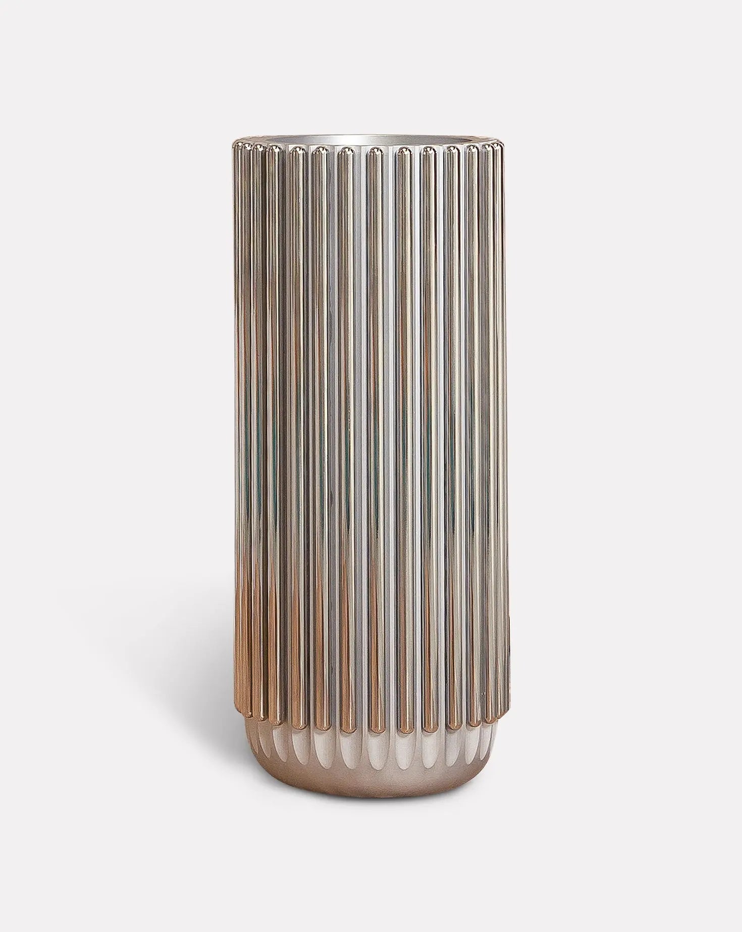 Alia Silver Metal Vase Thomas Trad