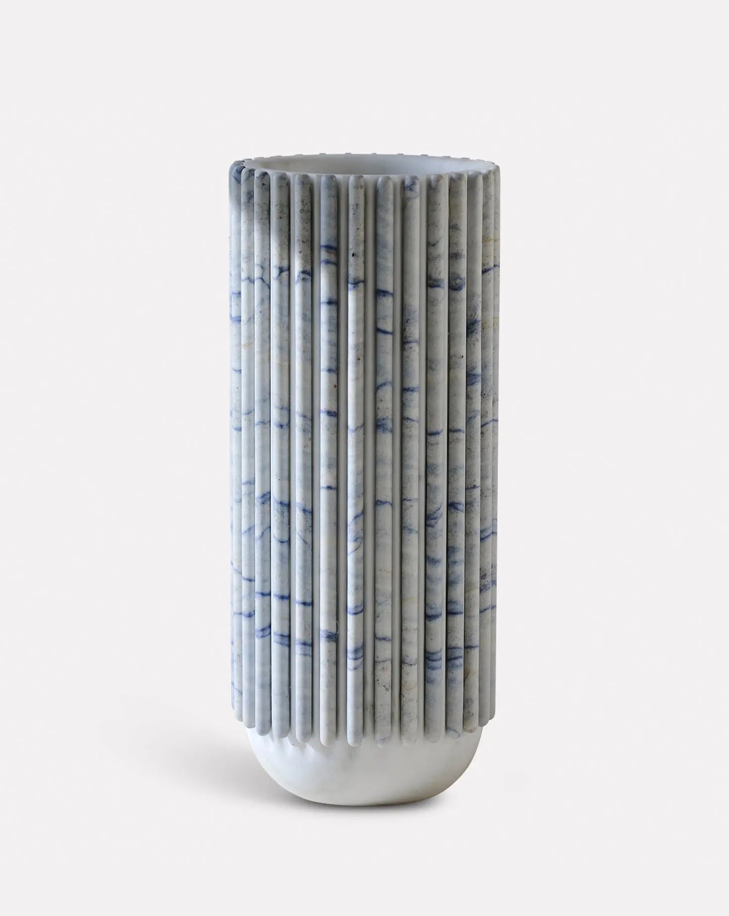 Alia White Marble Vase Thomas Trad