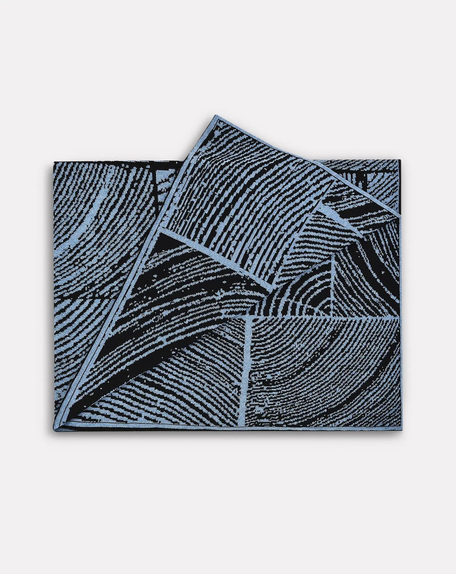 Wood Block Blue Throw Ambar