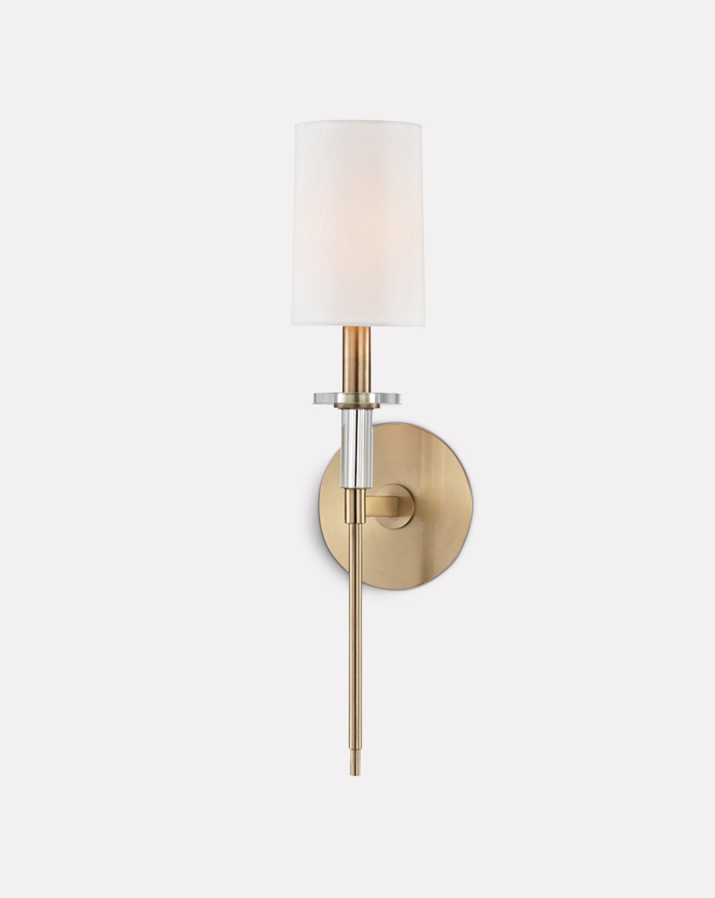 Amherst Brass and Faux Silk Wall Sconce
