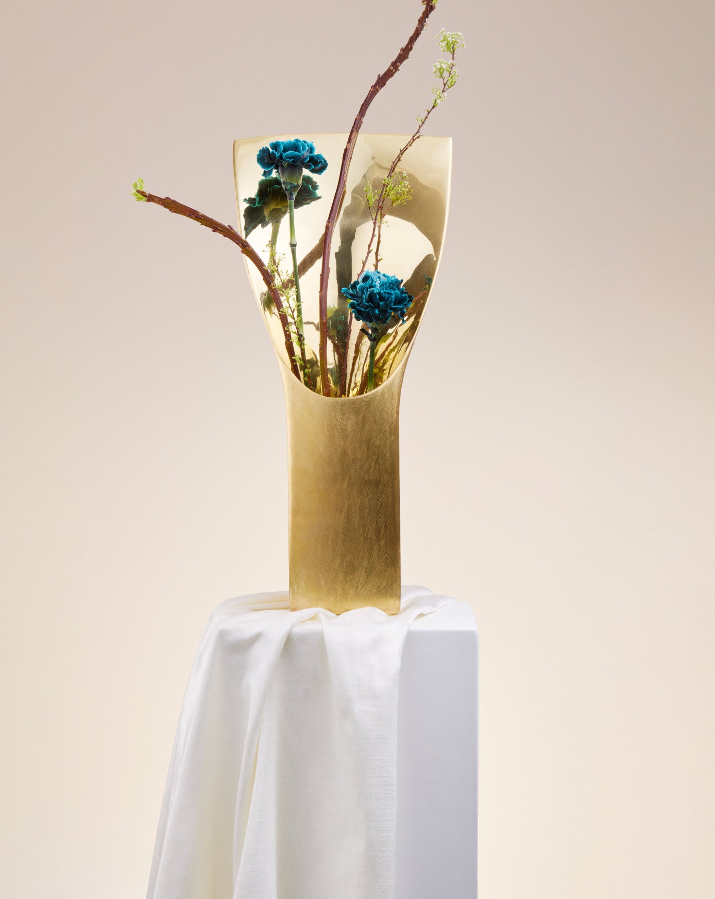 Anicca Casted Brass Vanitas Vase
