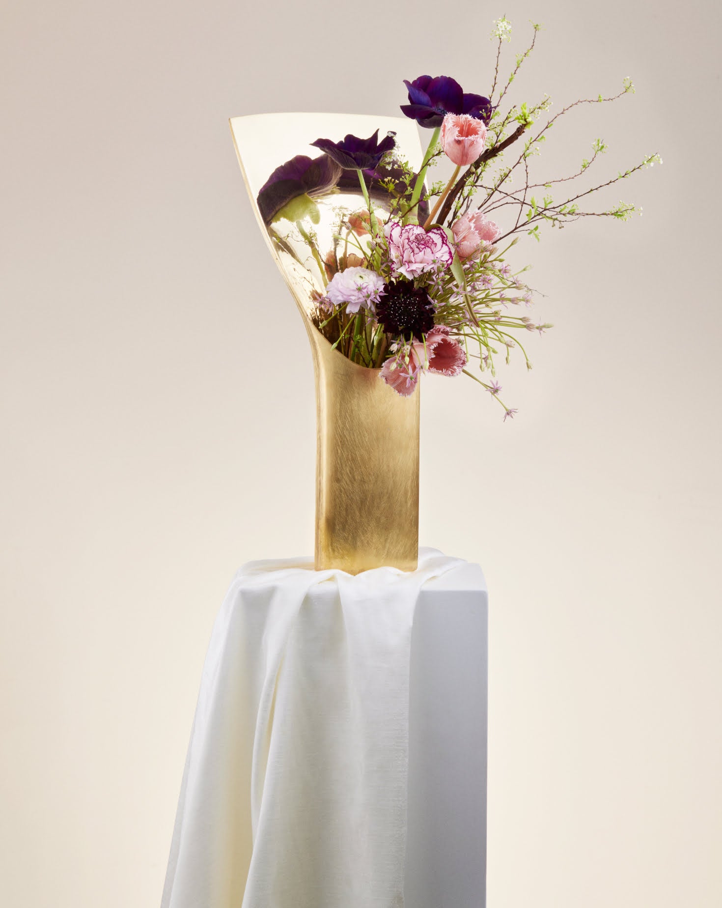 Anicca Casted Brass Vanitas Vase