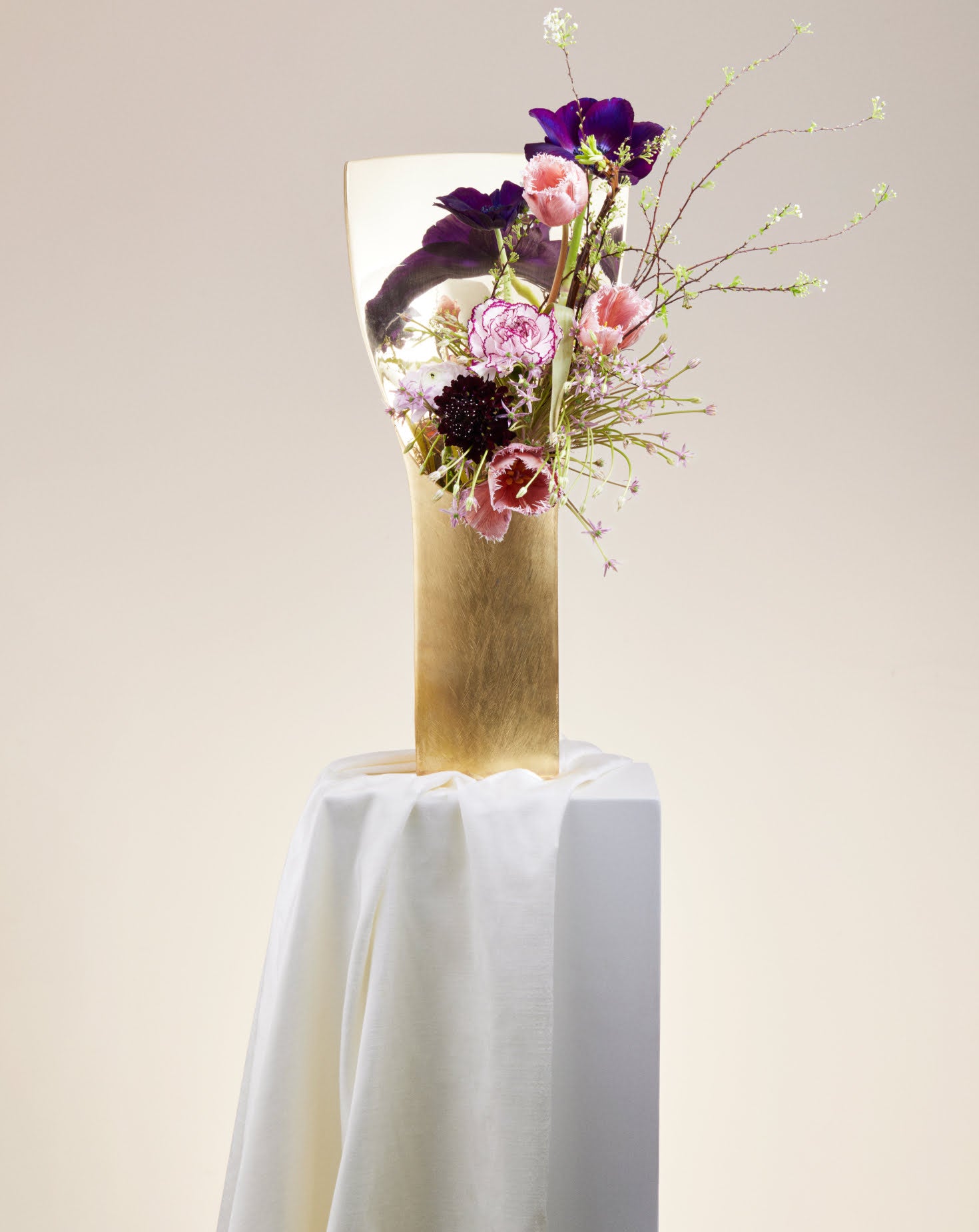 Anicca Casted Brass Vanitas Vase