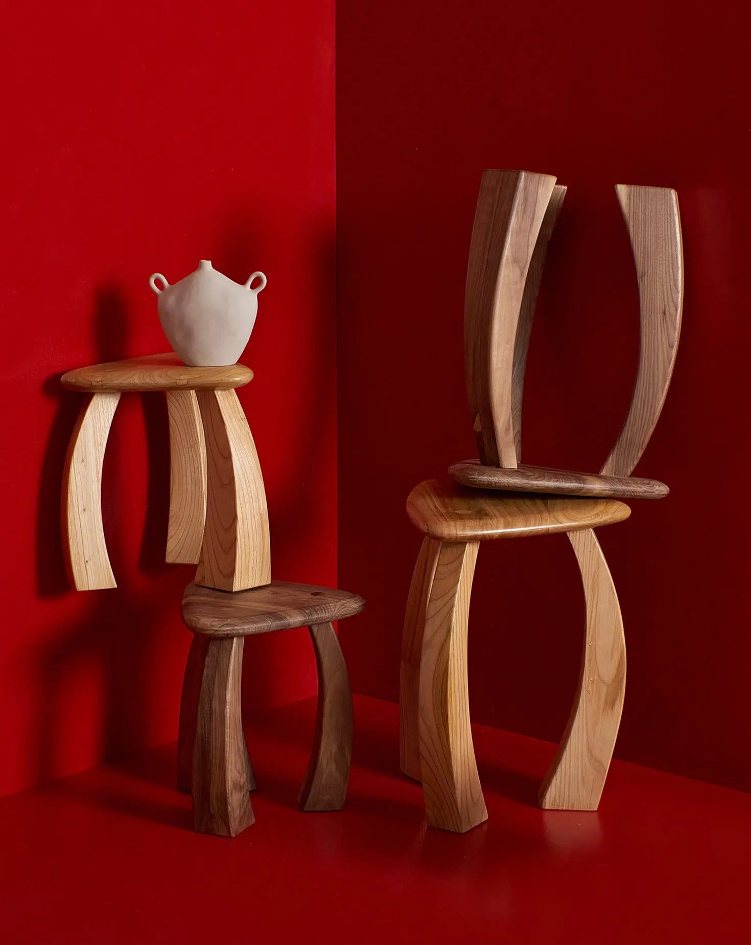 Arc de Walnut Stool Project 213A