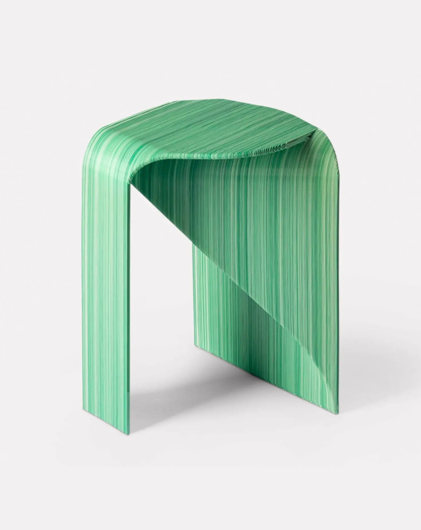 Arzachena Striated Green Stool Mediterranea Design