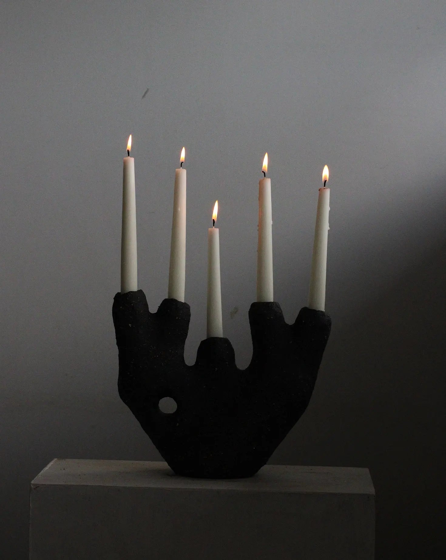 Augmin Black 5 Part Candle Stand Abid Javed