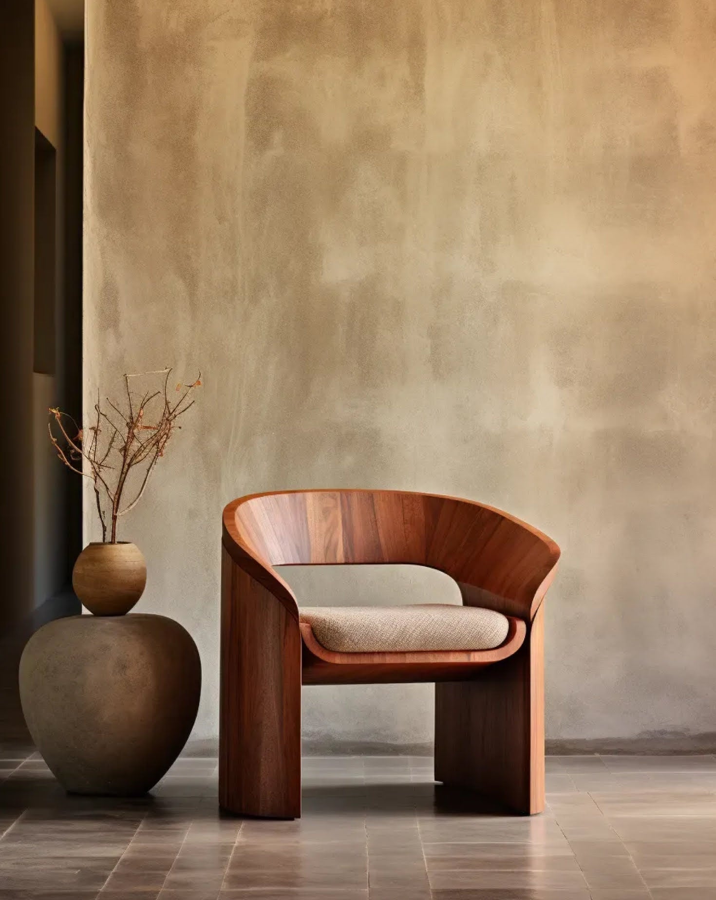 Aura Wooden Upholstered Chair