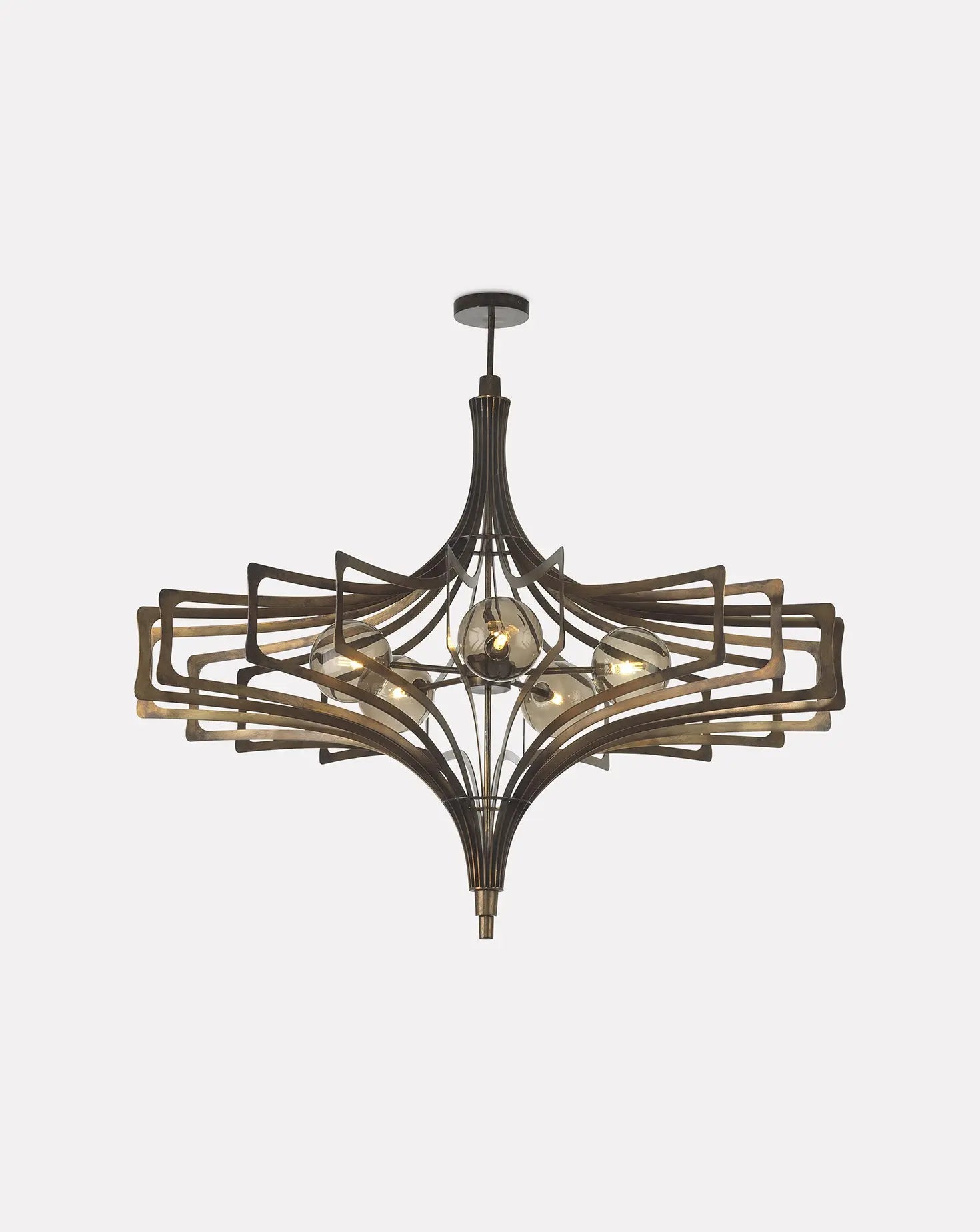 Aurelia Patinated Gold Chandelier Northern Lights