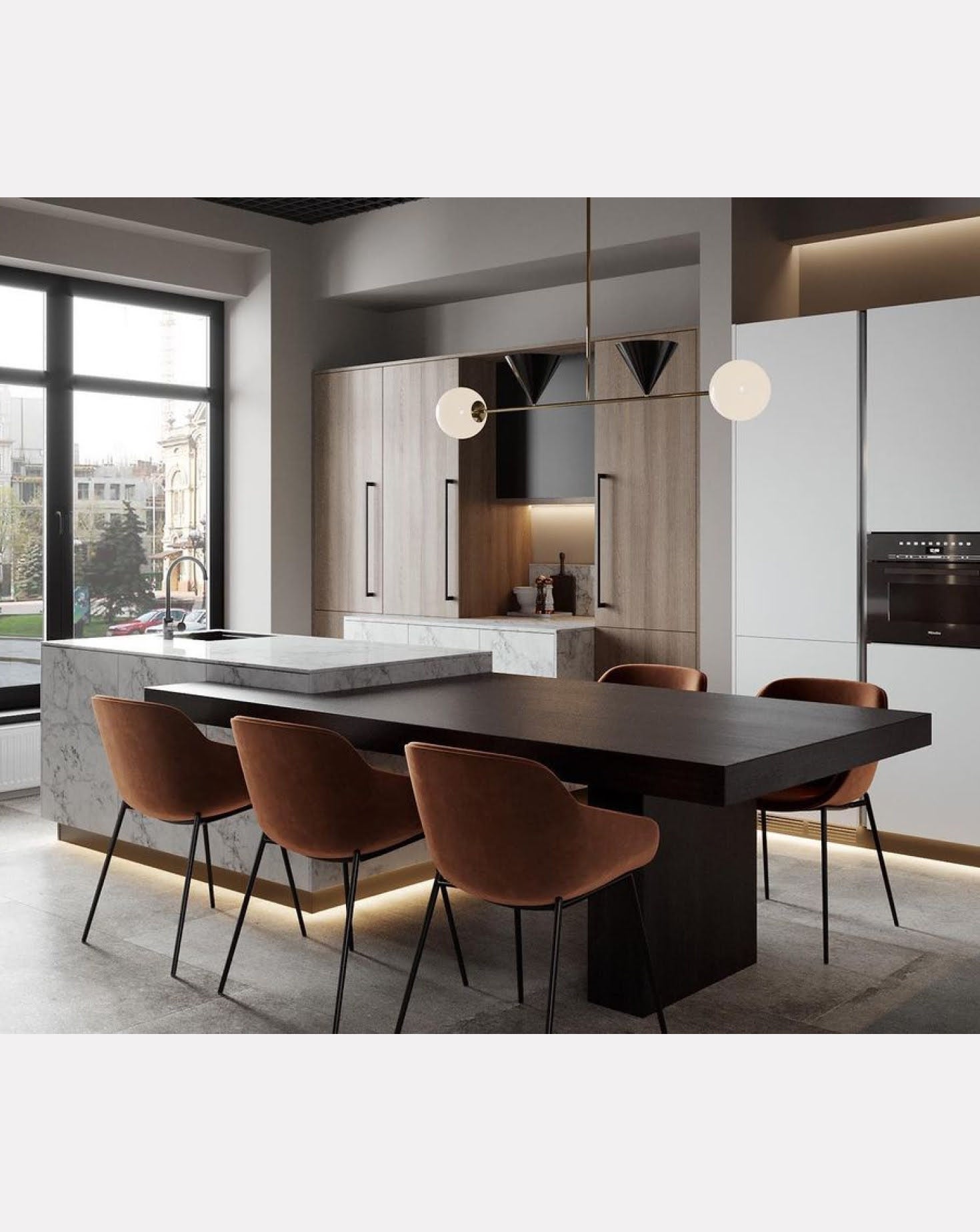 Balancing Variations Brass 2 Globe Pendant