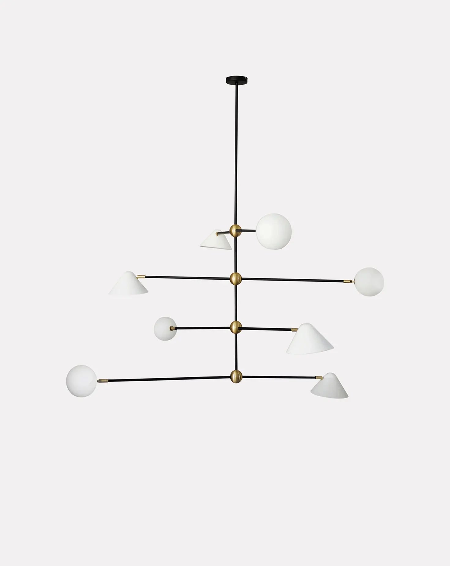 Ball and Shade Pendant Light Square In Circle