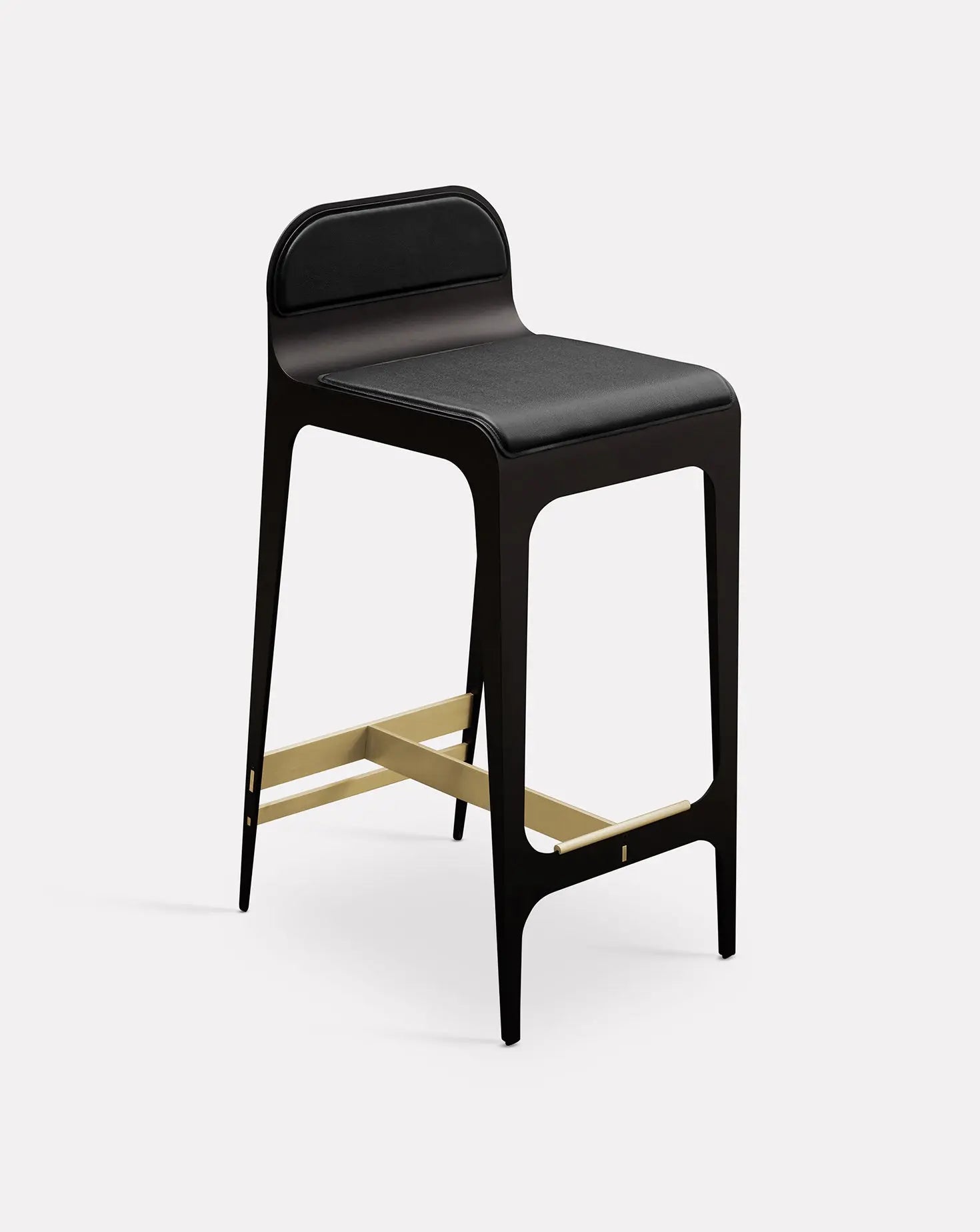 Bardot Black and Brass Barstool Gabriel Scott