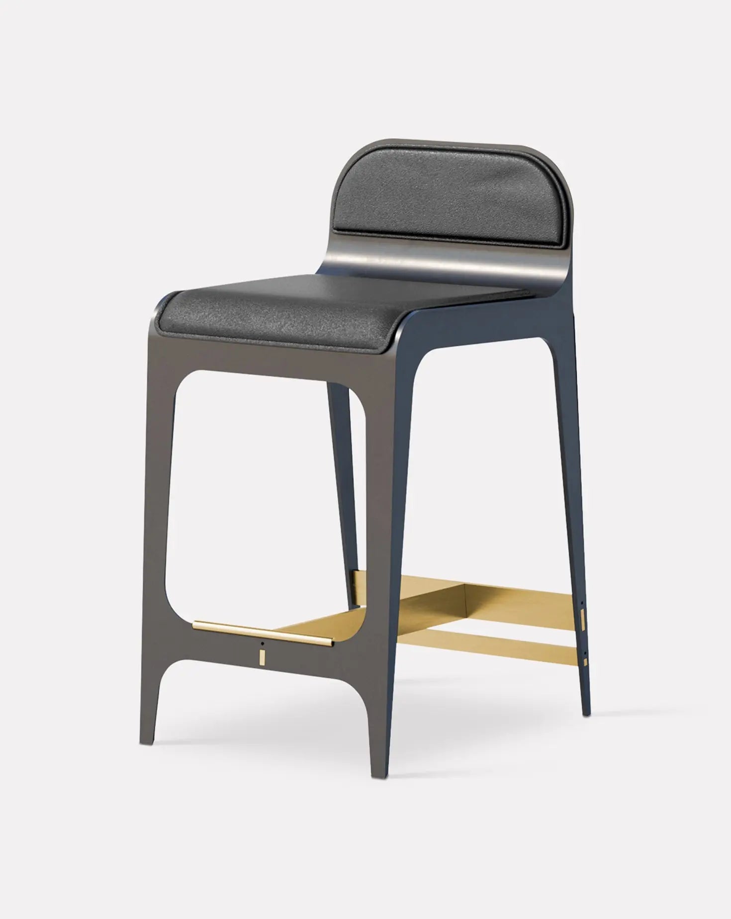 Bardot Black and Brass Counter Stool Gabriel Scott