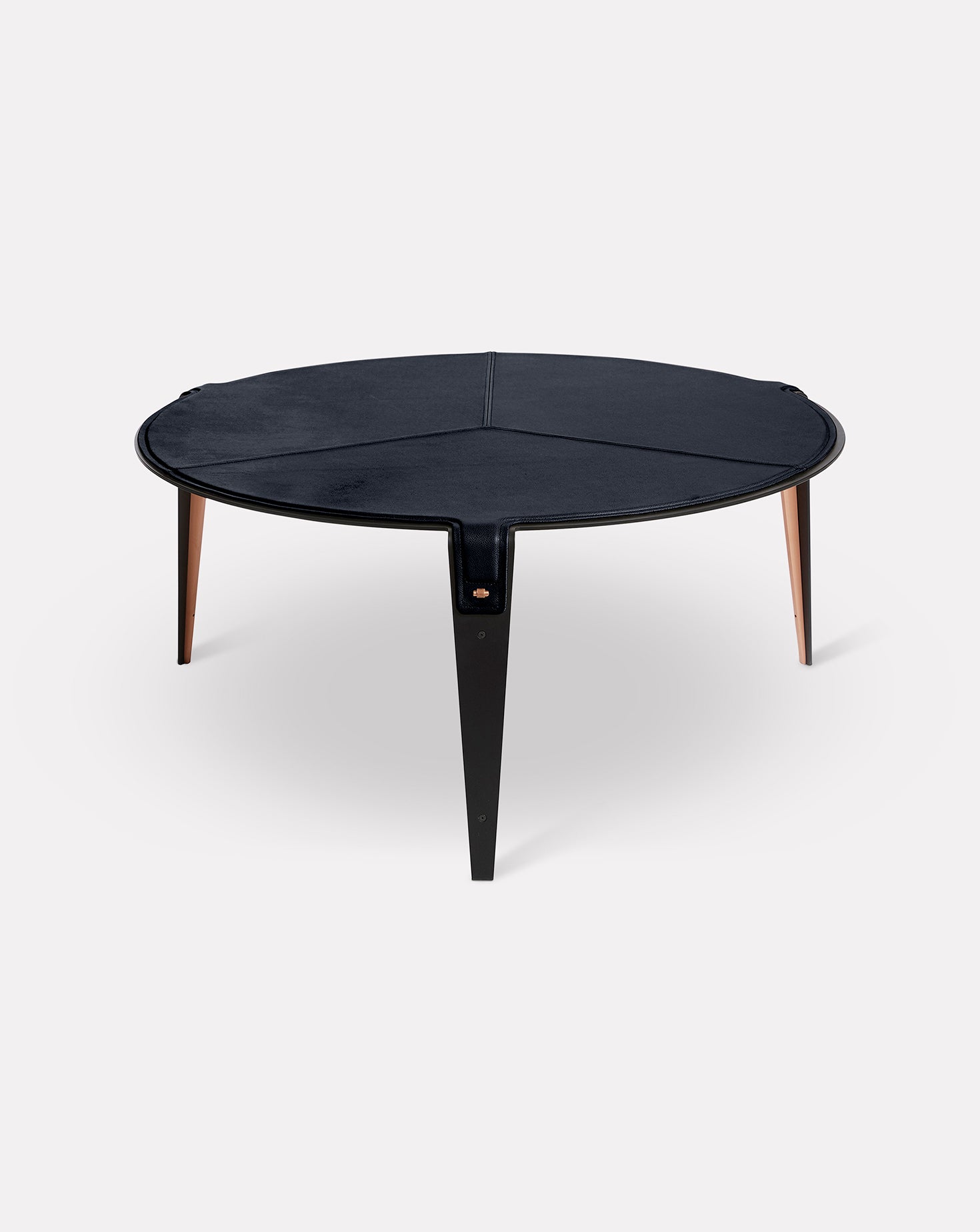 Bardot Navy Blue and Metal Coffee Table