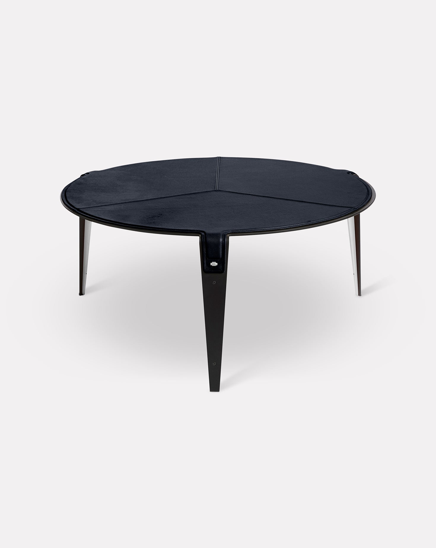 Bardot Navy Blue and Metal Coffee Table