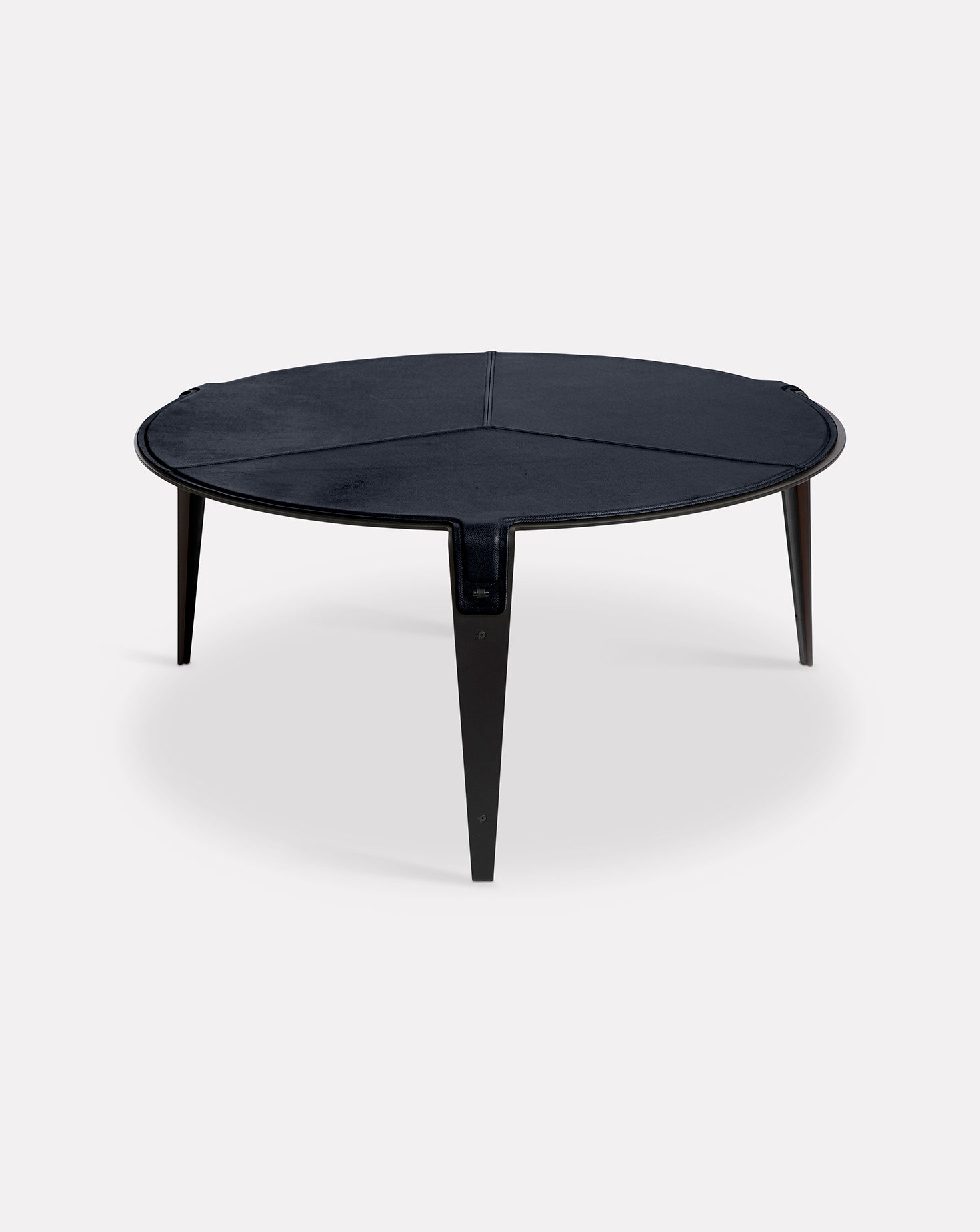 Bardot Navy Blue and Metal Coffee Table