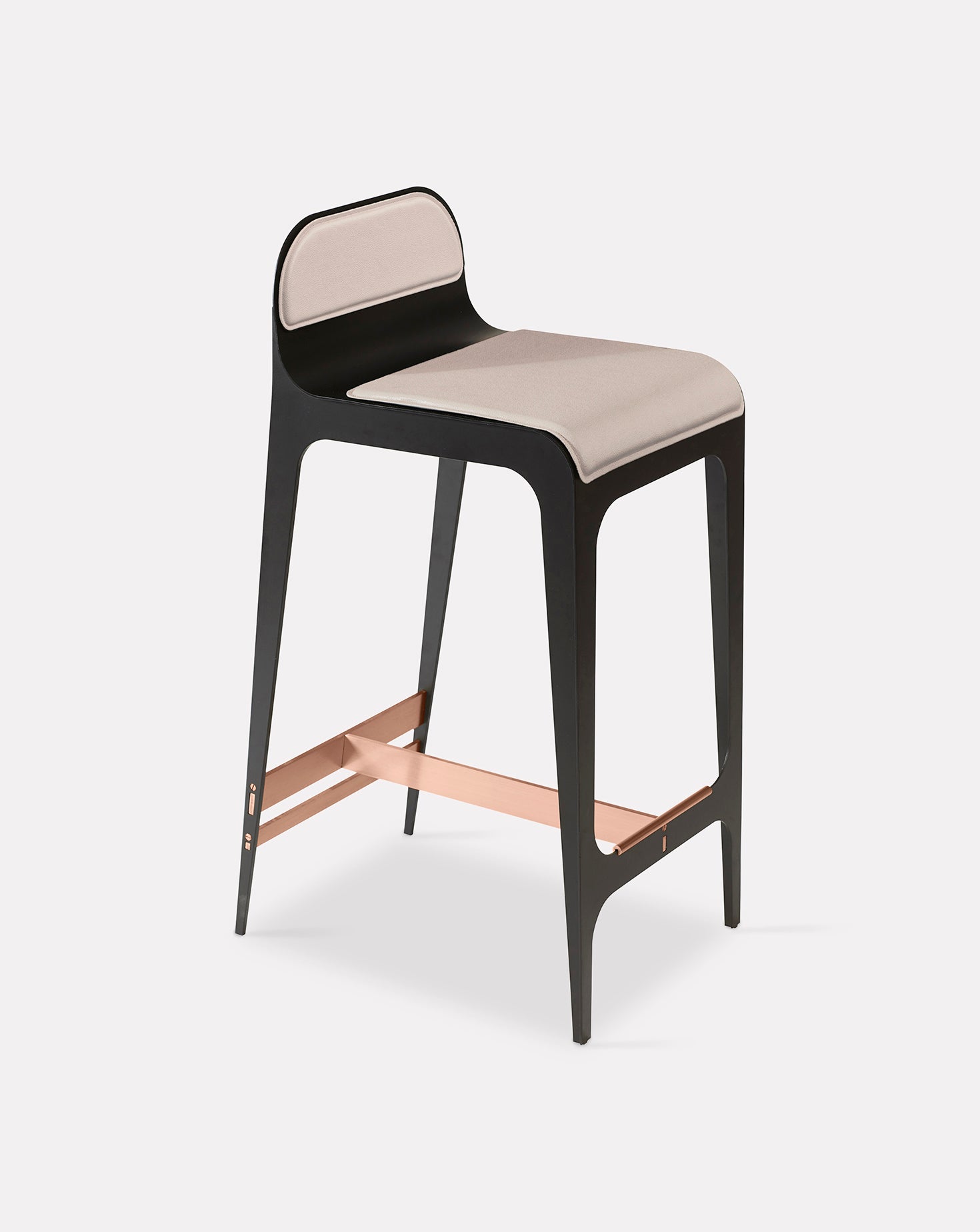 Bardot Nude Pink and Metal Barstool