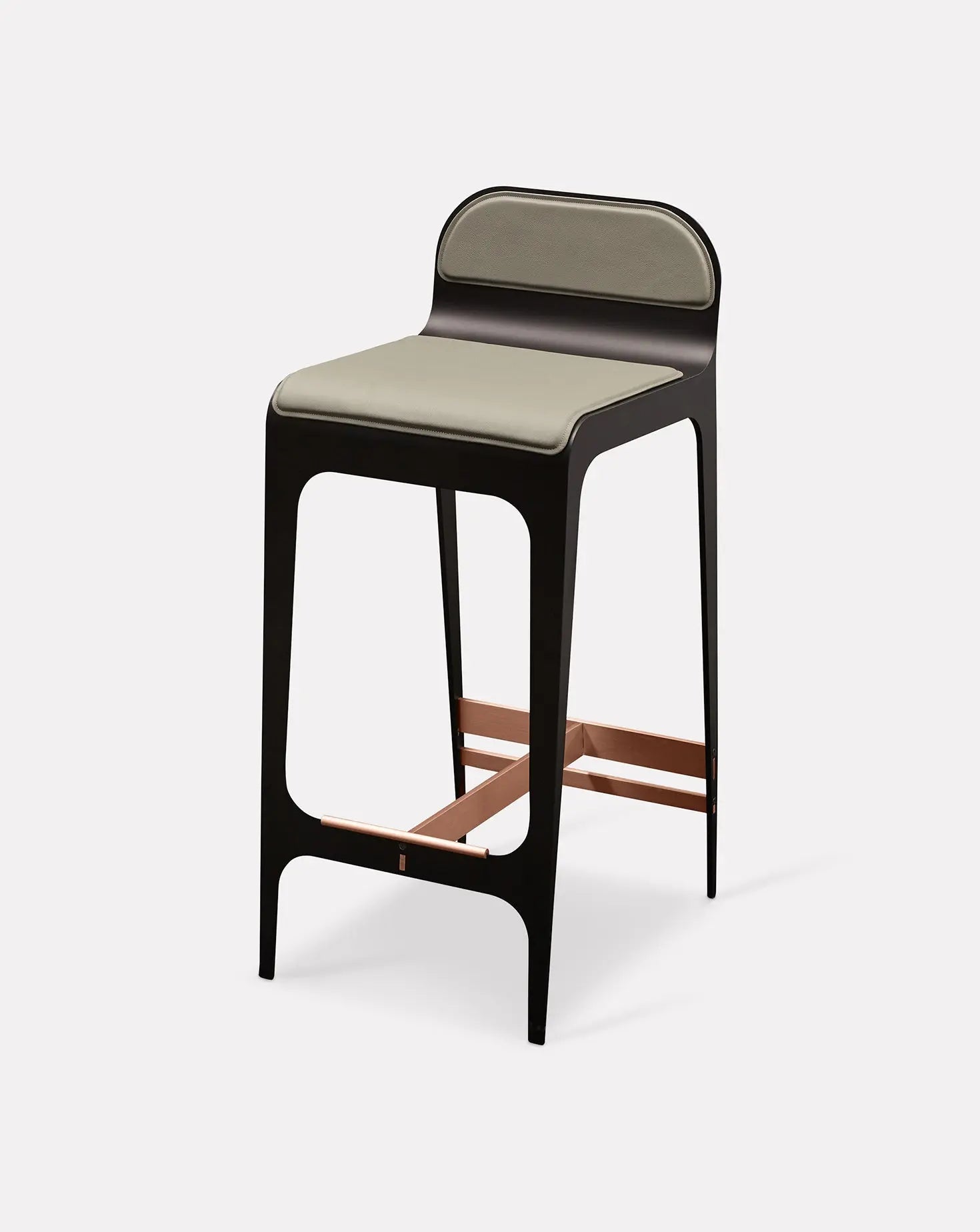 Bardot Slate Gray and Copper Barstool Gabriel Scott