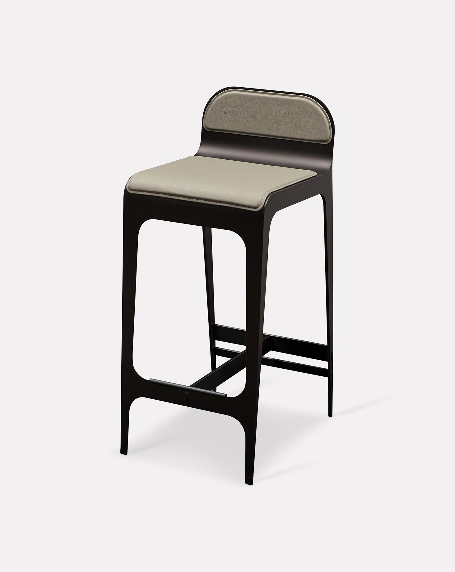 Bardot Slate Gray and Metal Barstool