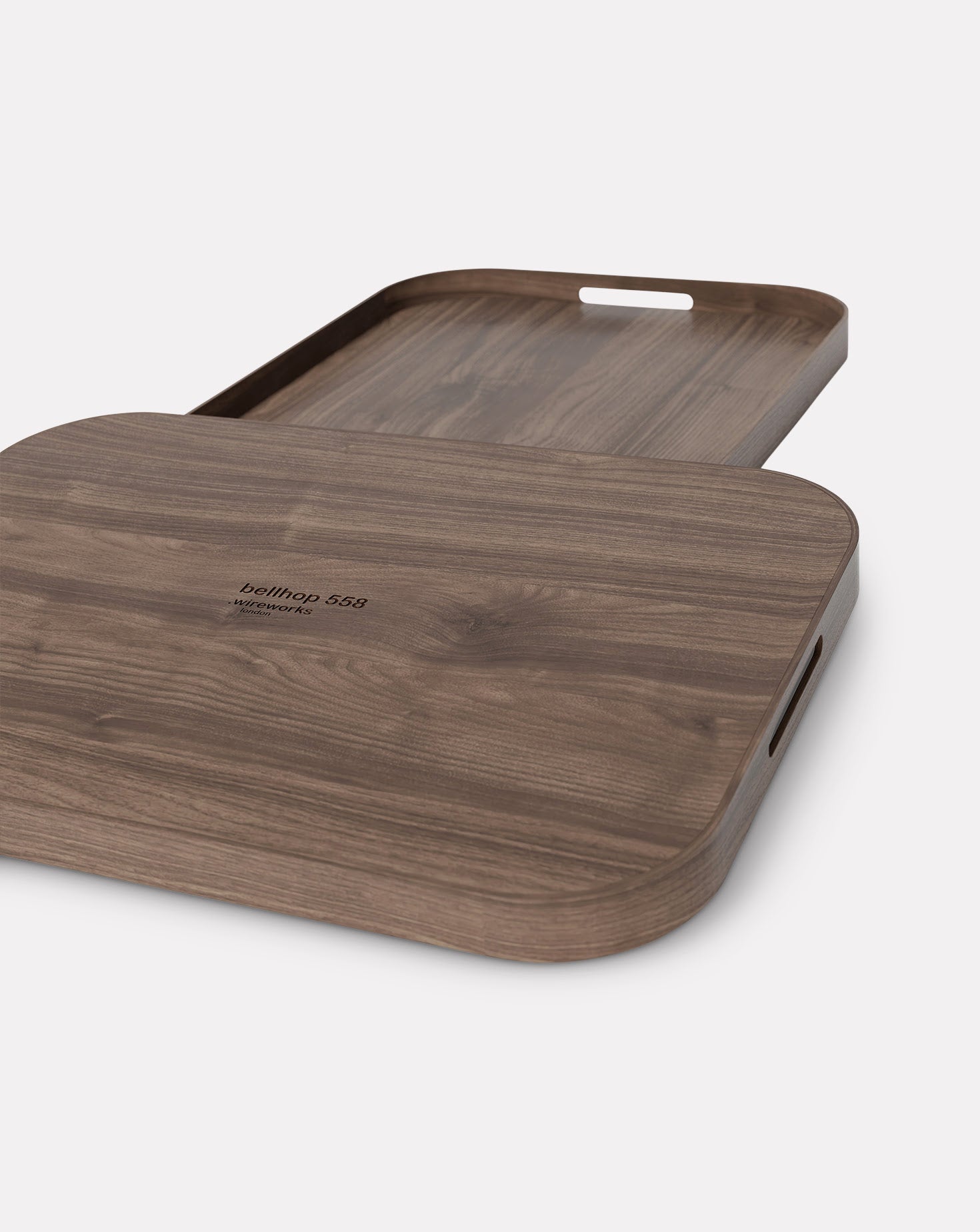 Bellhop 558 Walnut Rectangular Tray Wireworks