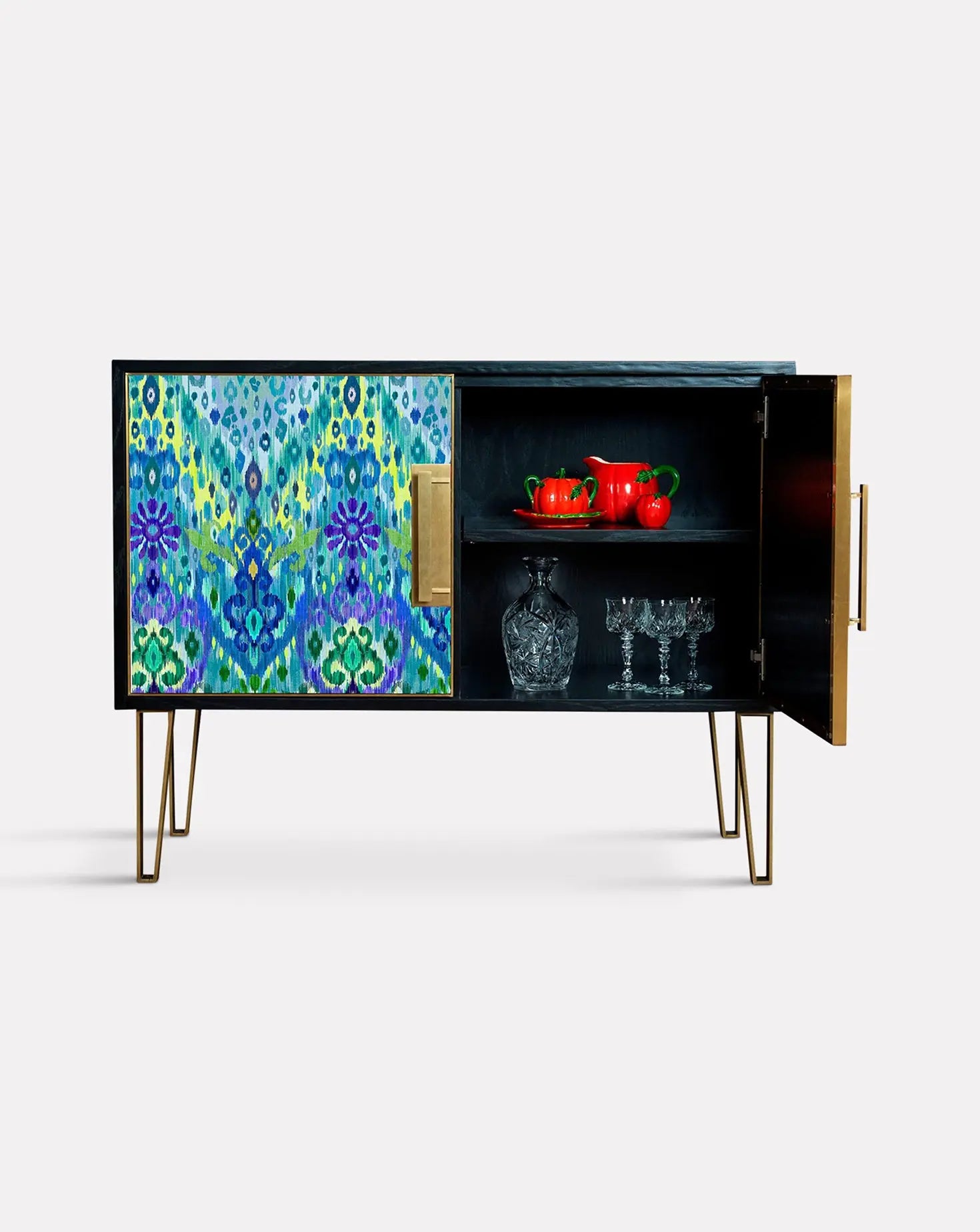 Matthew Williamson Betty Ikat Animal Blue Cabinet Roome London