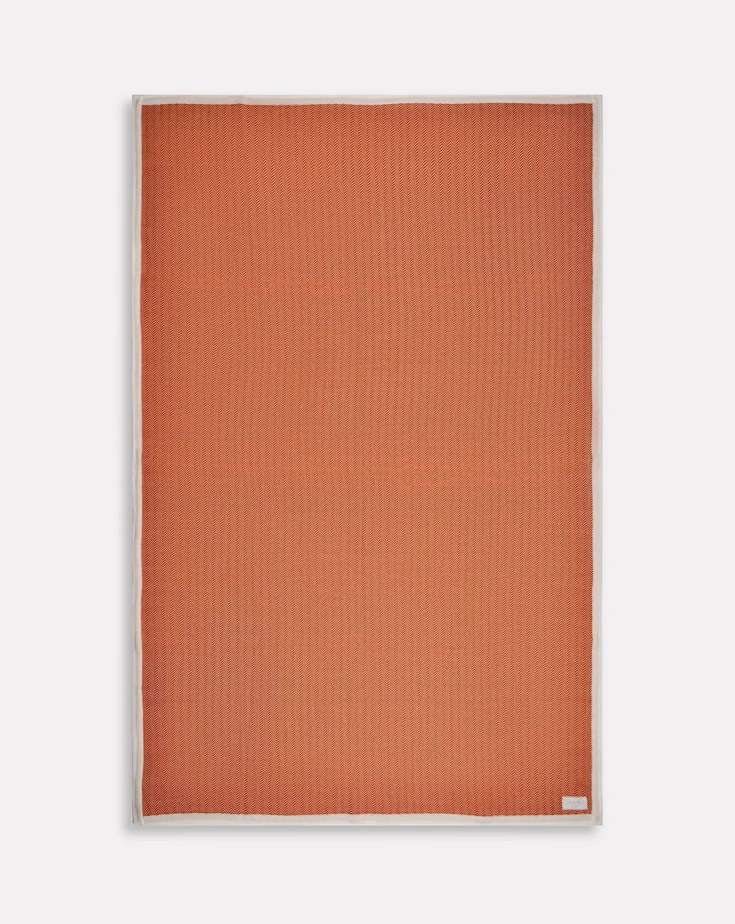 Broken Herringbone Orange Blanket Janavi India