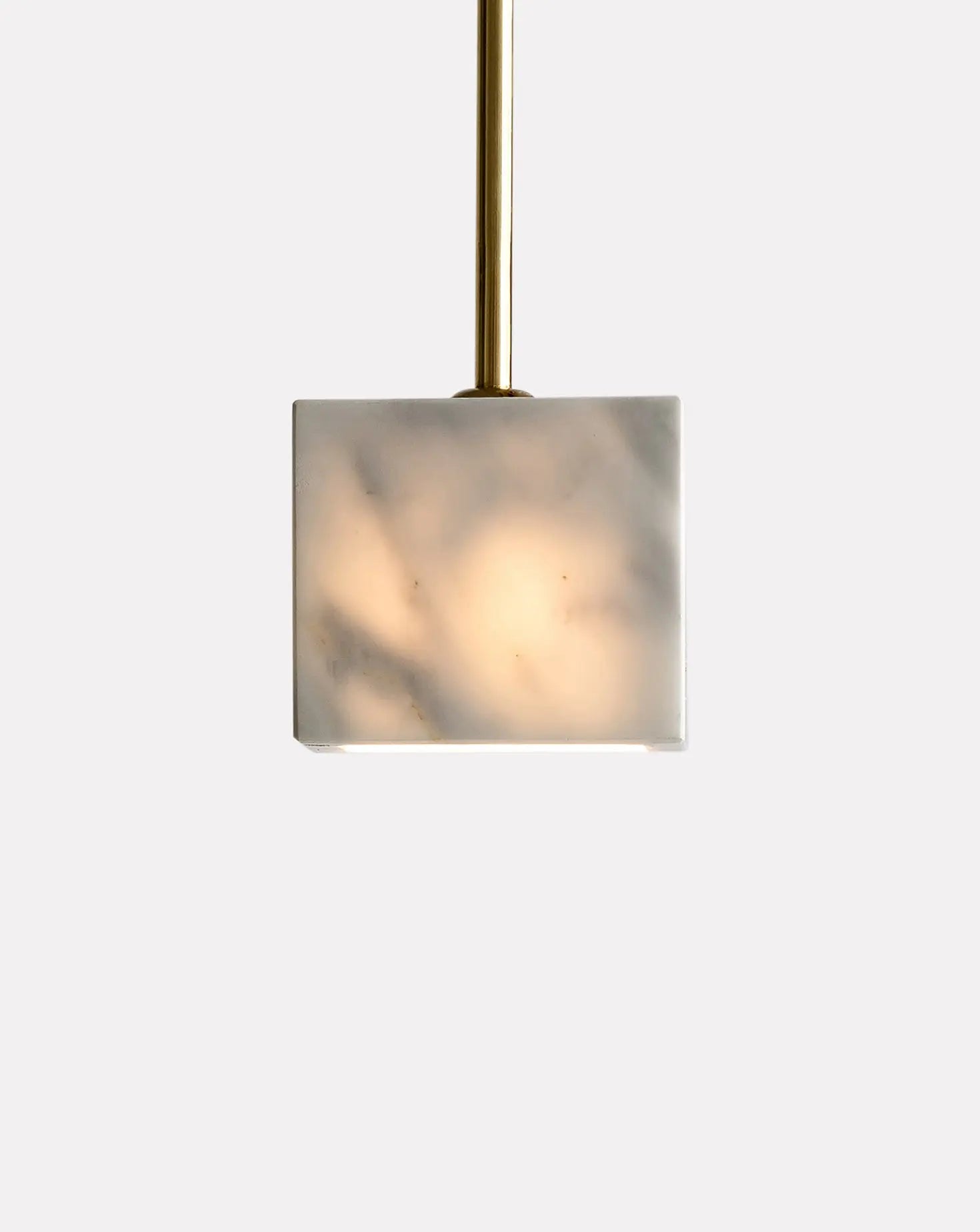 Cubie White Marble Pendant On.entropy