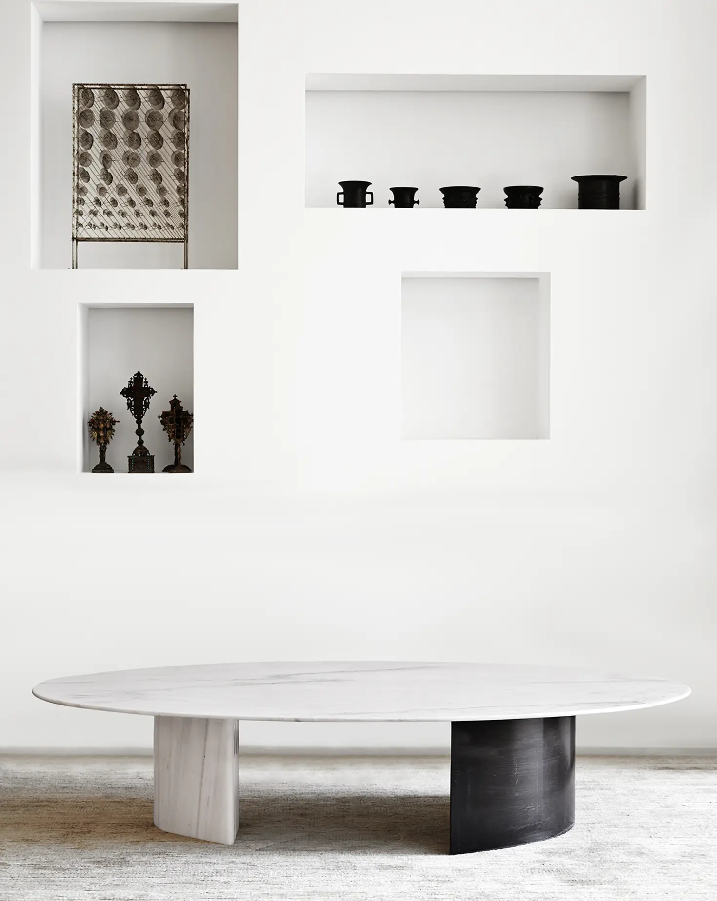 Cutting Corners White Marble Coffee Table On.entropy