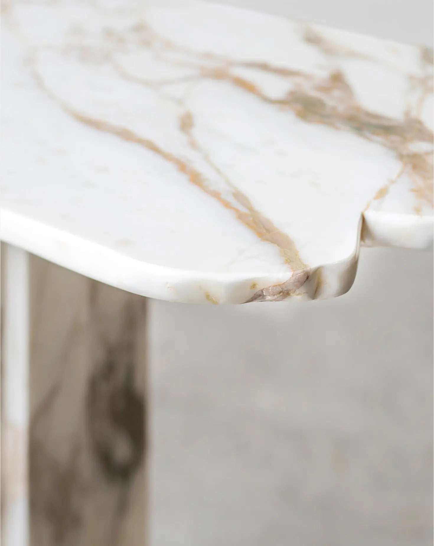 Calacatta Oro and Verde Alpi Marble Side Table Stone Stackers