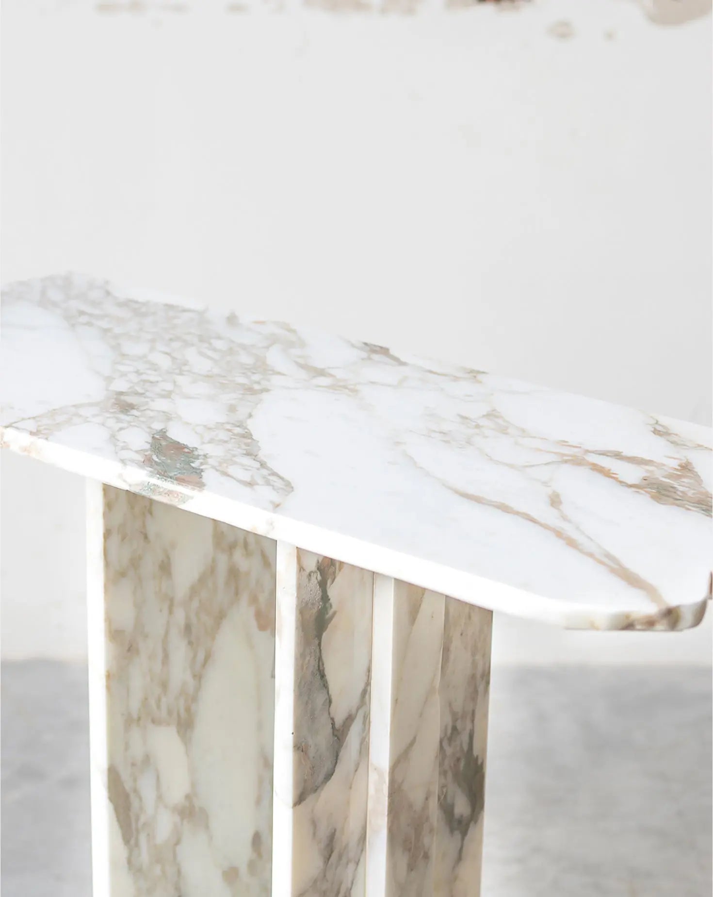 Calacatta Oro and Verde Alpi Marble Side Table Stone Stackers