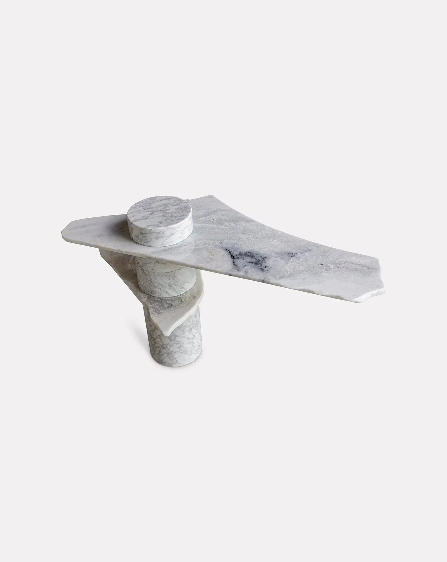 Calacatta Vagli Marble Side Table Stone Stackers