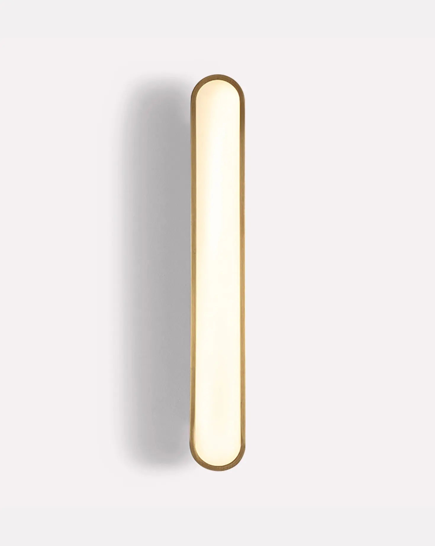 Capsule Brushed Brass Wall Light Square In Circle