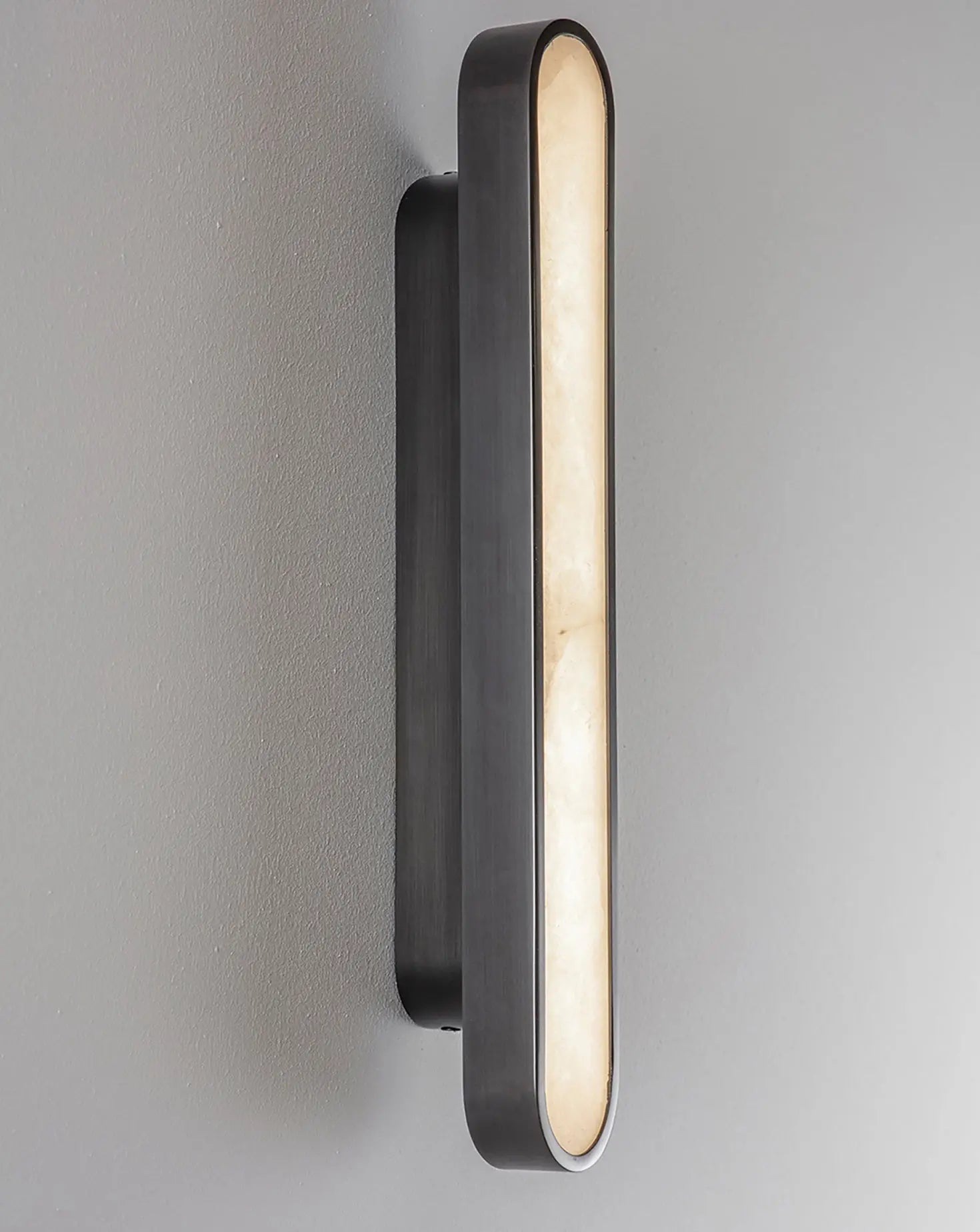 Capsule Dark Bronze Wall Light Square In Circle