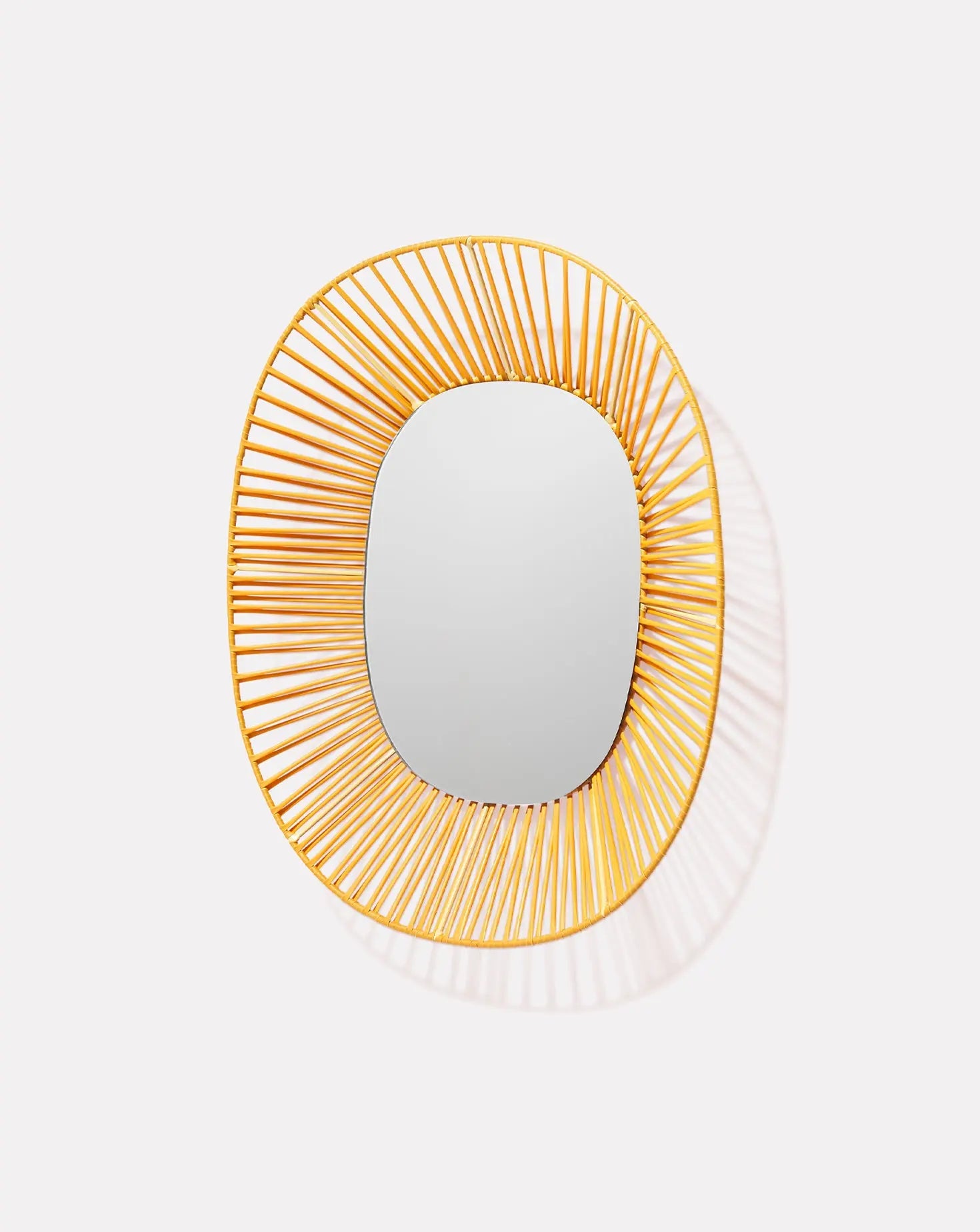 Cesta Honey Yellow Wall Mirror Oval Ames Living