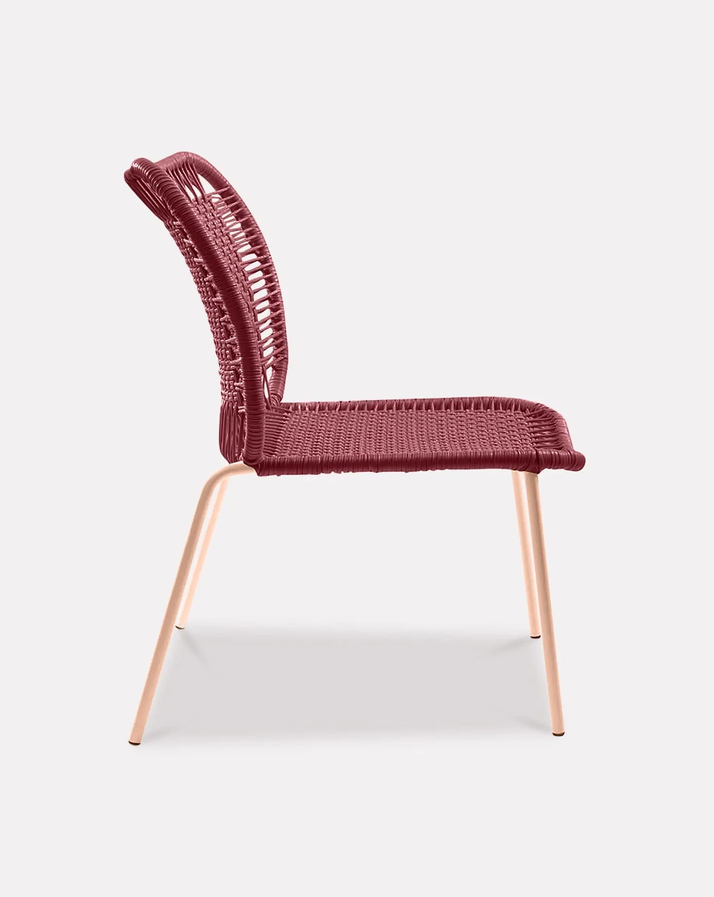 Cielo Red Lounge Chair Low Ames Living