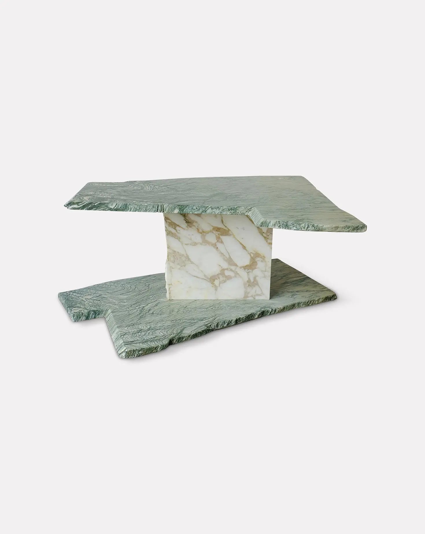 Cipollino Verde and Calacatta Oro Side Table Stone Stackers