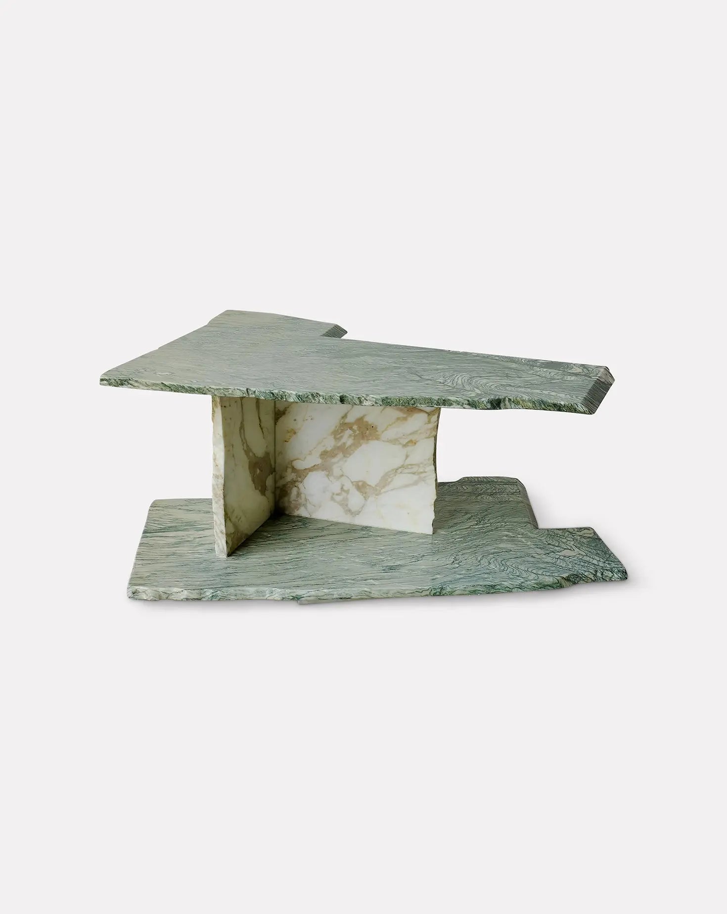 Cipollino Verde and Calacatta Oro Side Table Stone Stackers