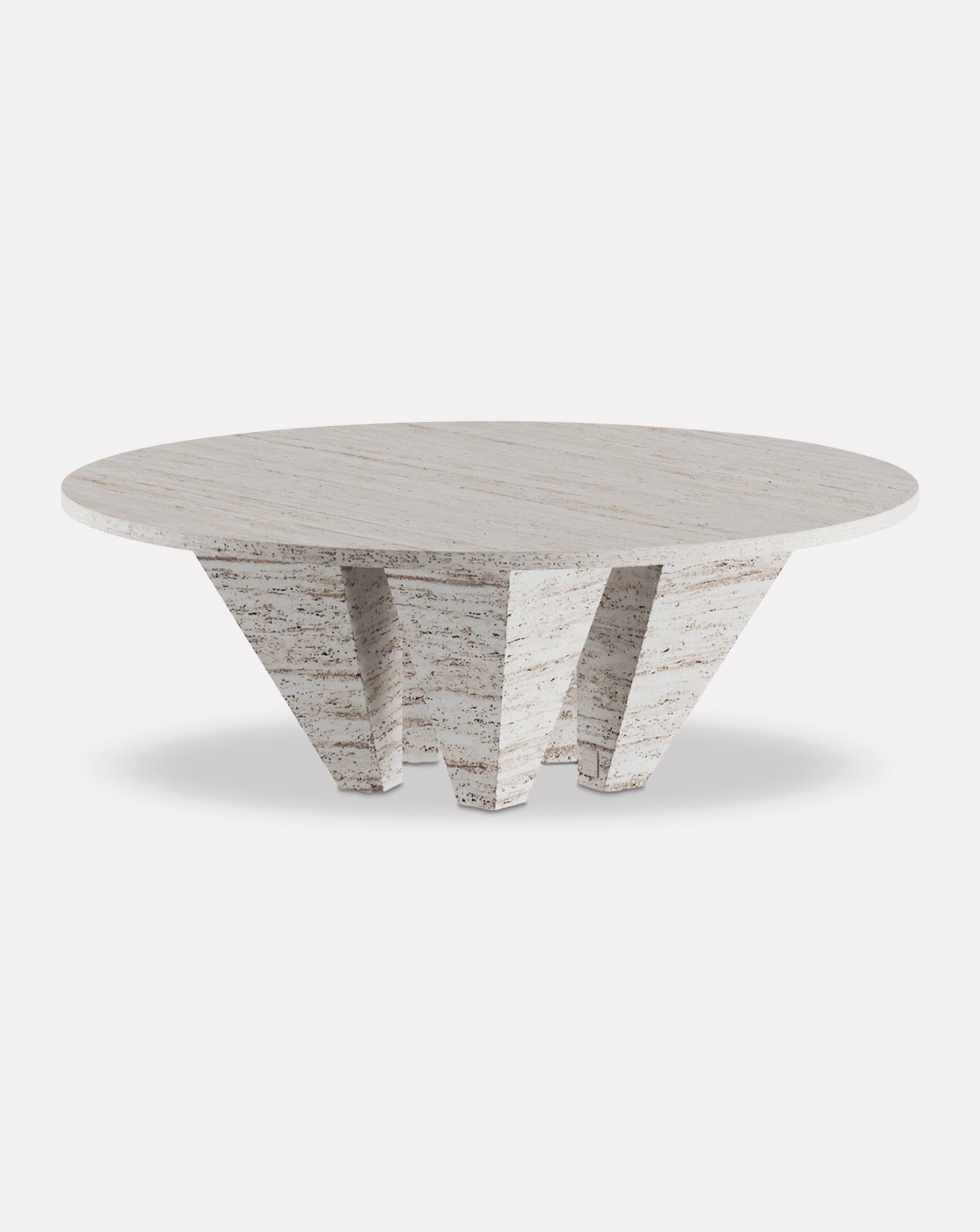 Clyde Travertine Center Table HOMMÉS Studio