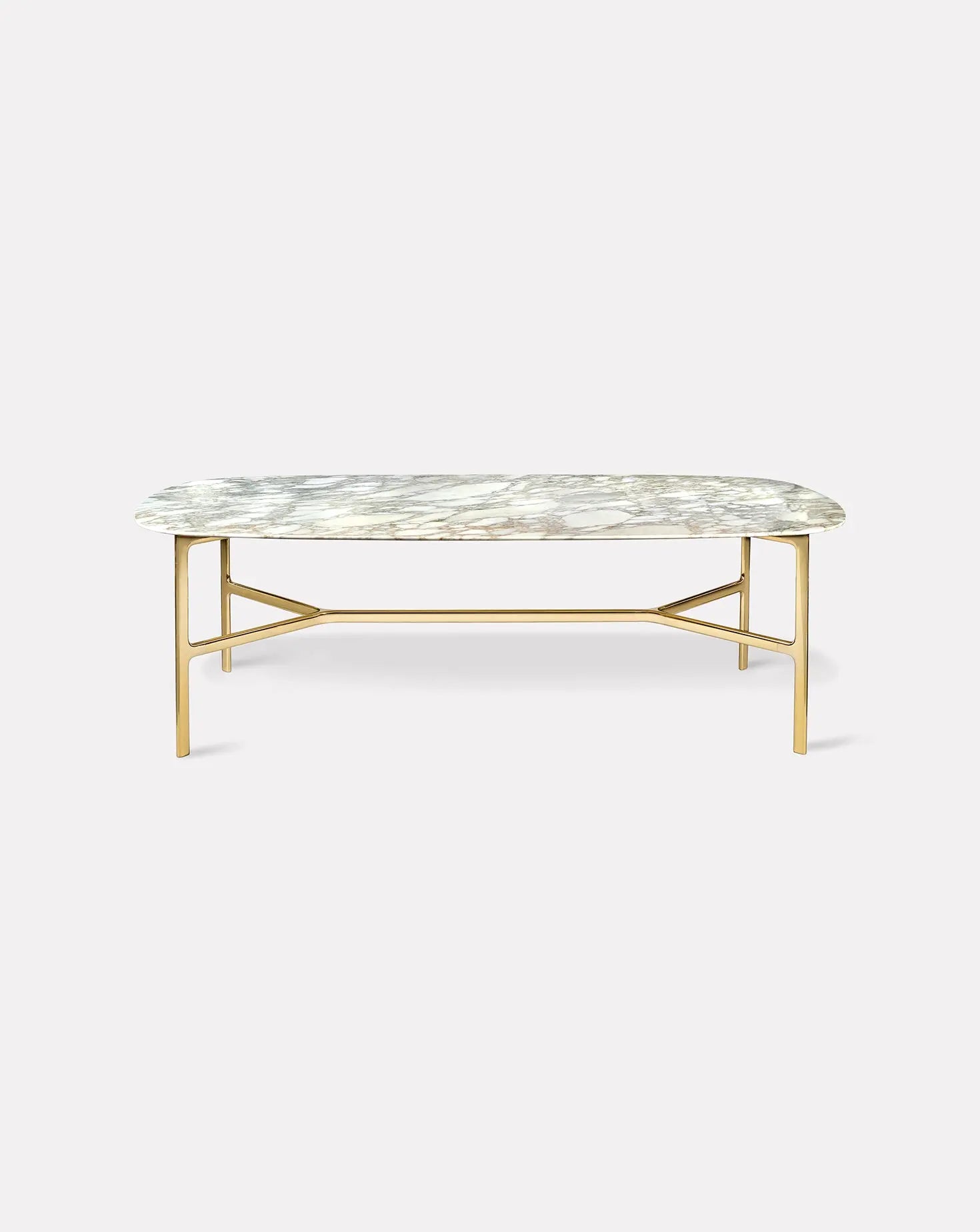 Coast Polished Brass Dining Table Ghidini 1961