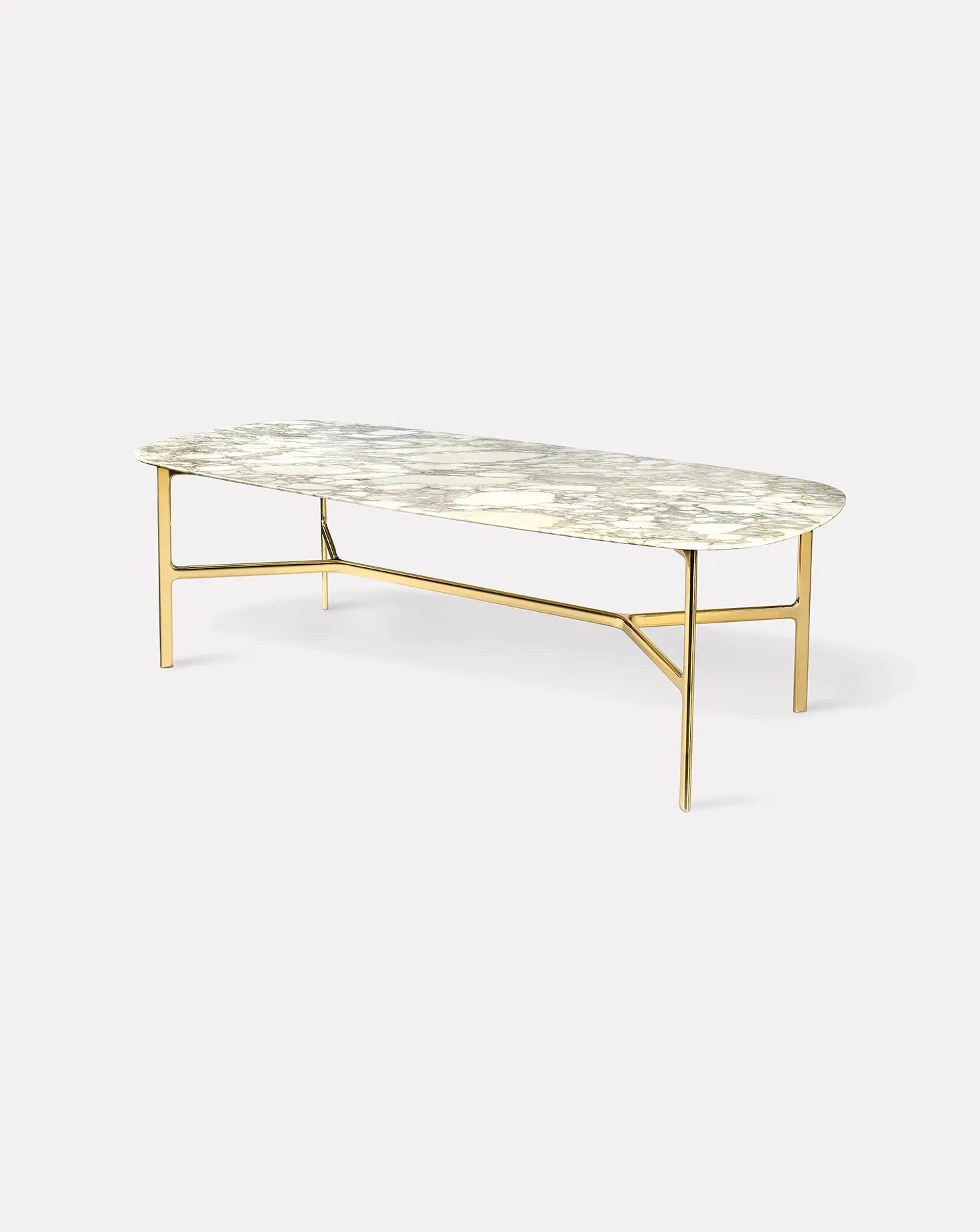 Coast Polished Brass Dining Table Ghidini 1961