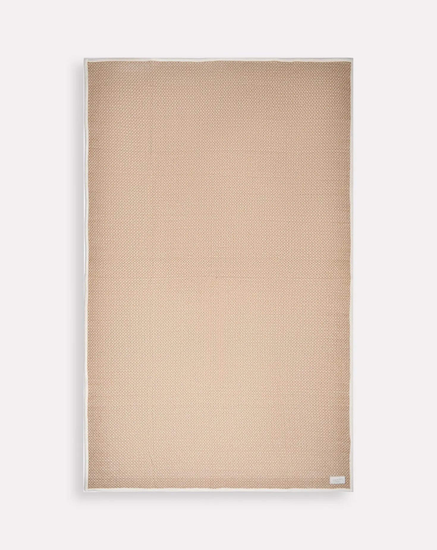 Cross Weave Beige Blanket Janavi India