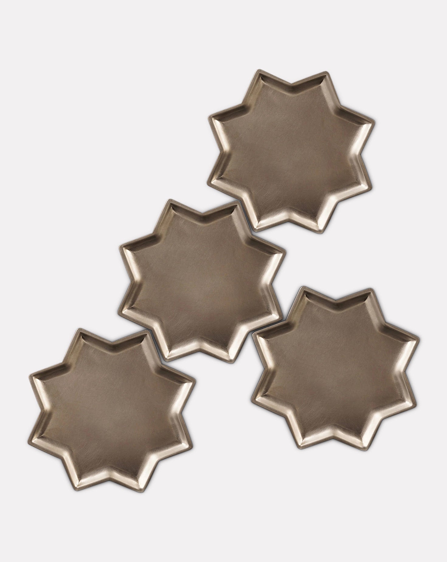 8 Point Star Plate With Kalai Set of 4