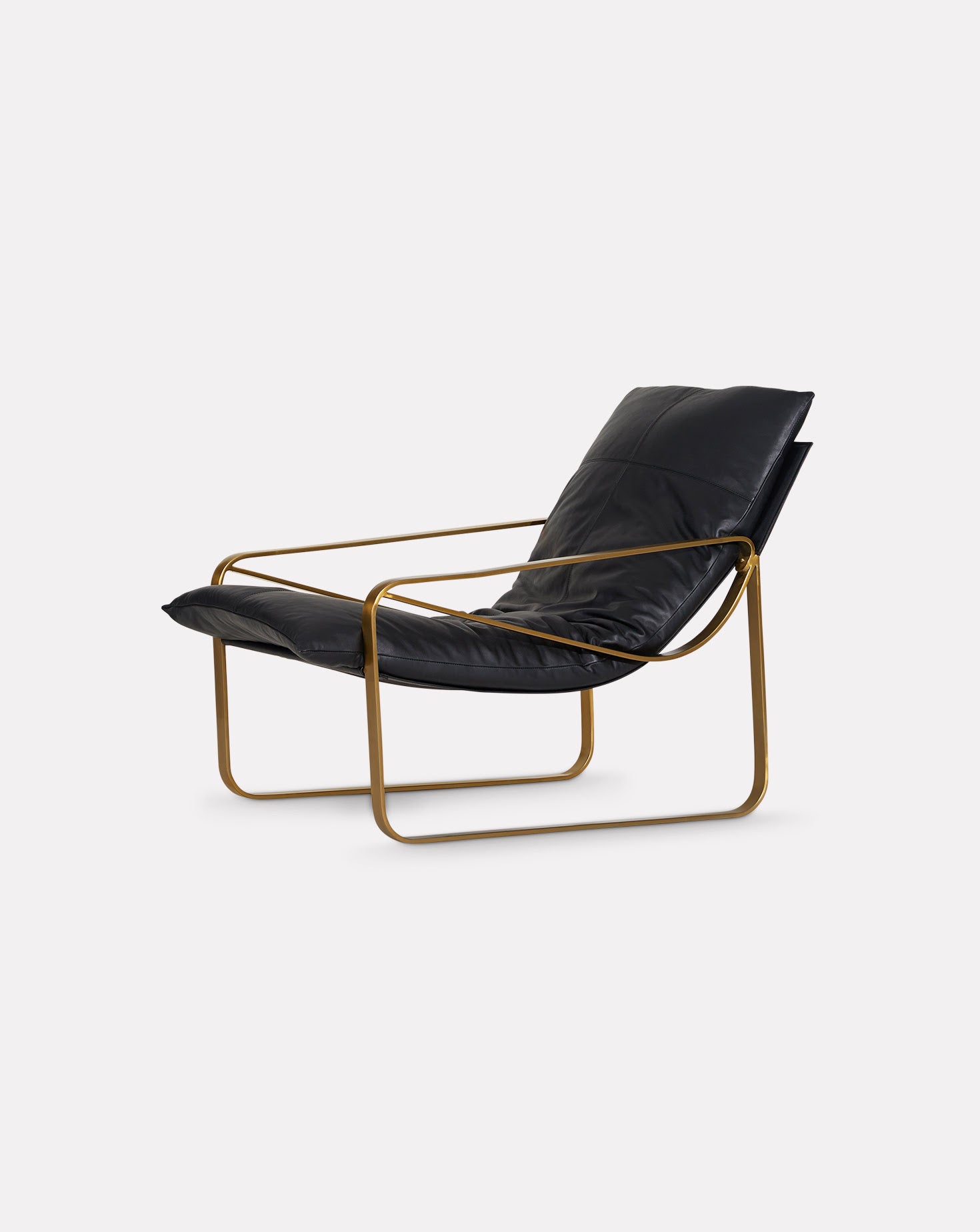 Linear Brass Lounge Chair Sage Living