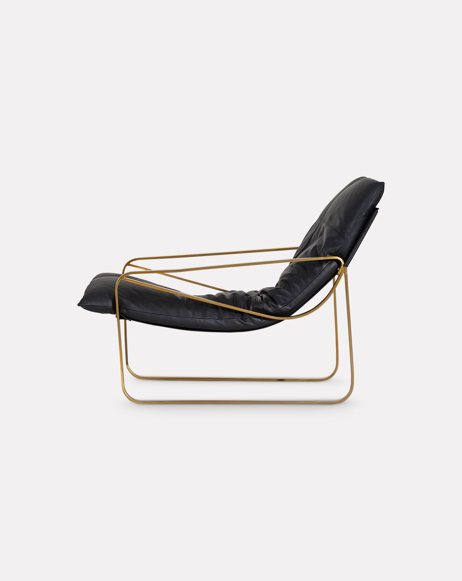 Linear Brass Lounge Chair Sage Living