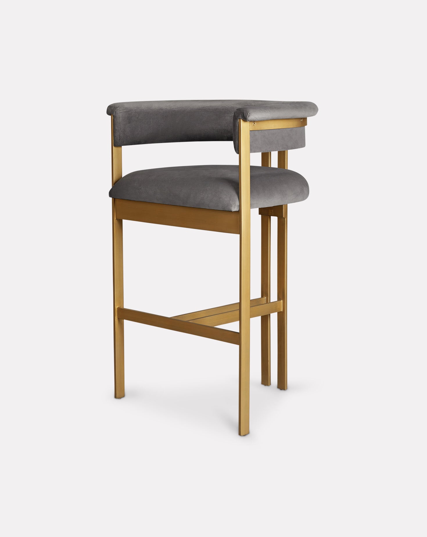 Linear Grey and Brass Bar Chair Sage Living