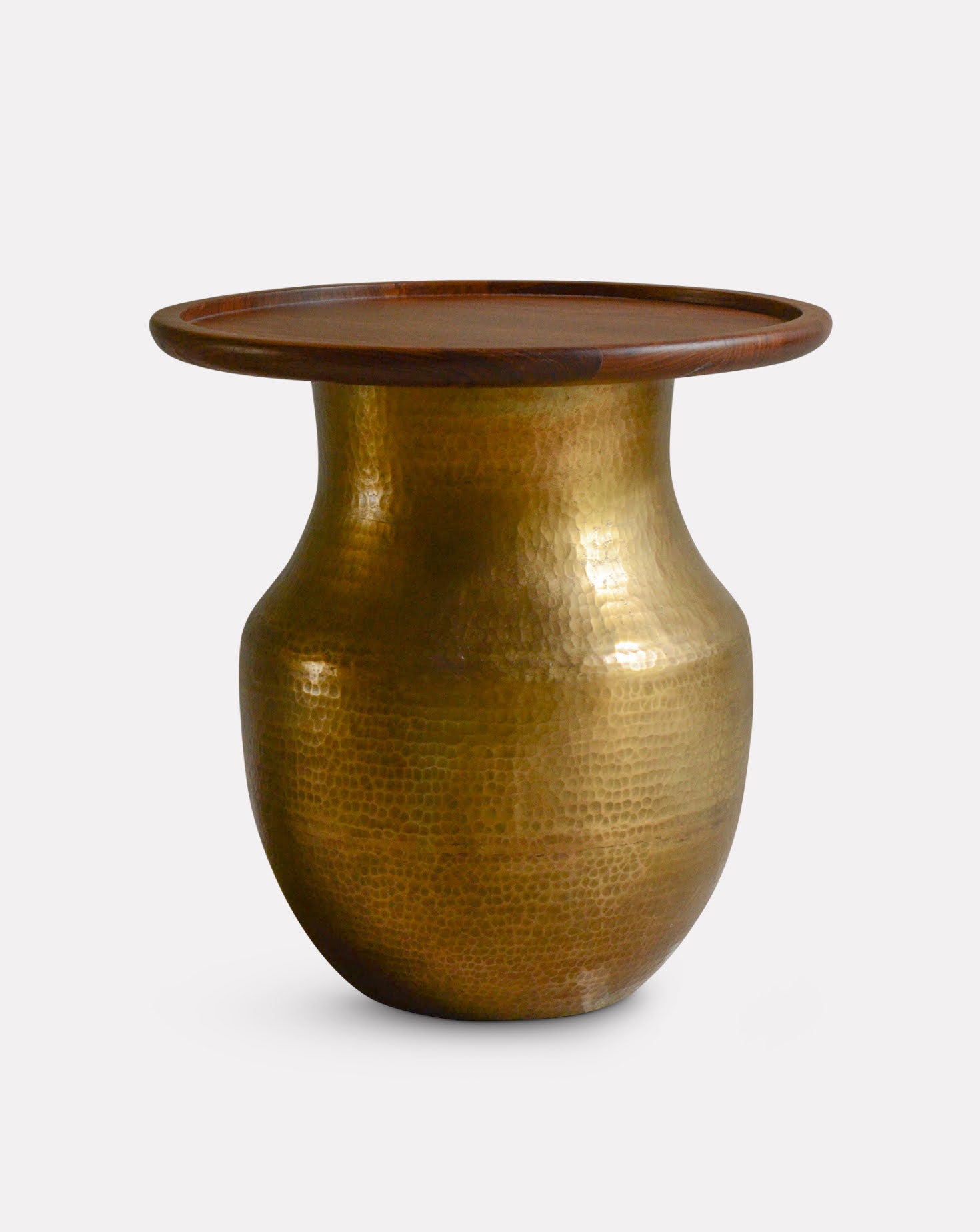 Lota Brass and Wood Coffee Table