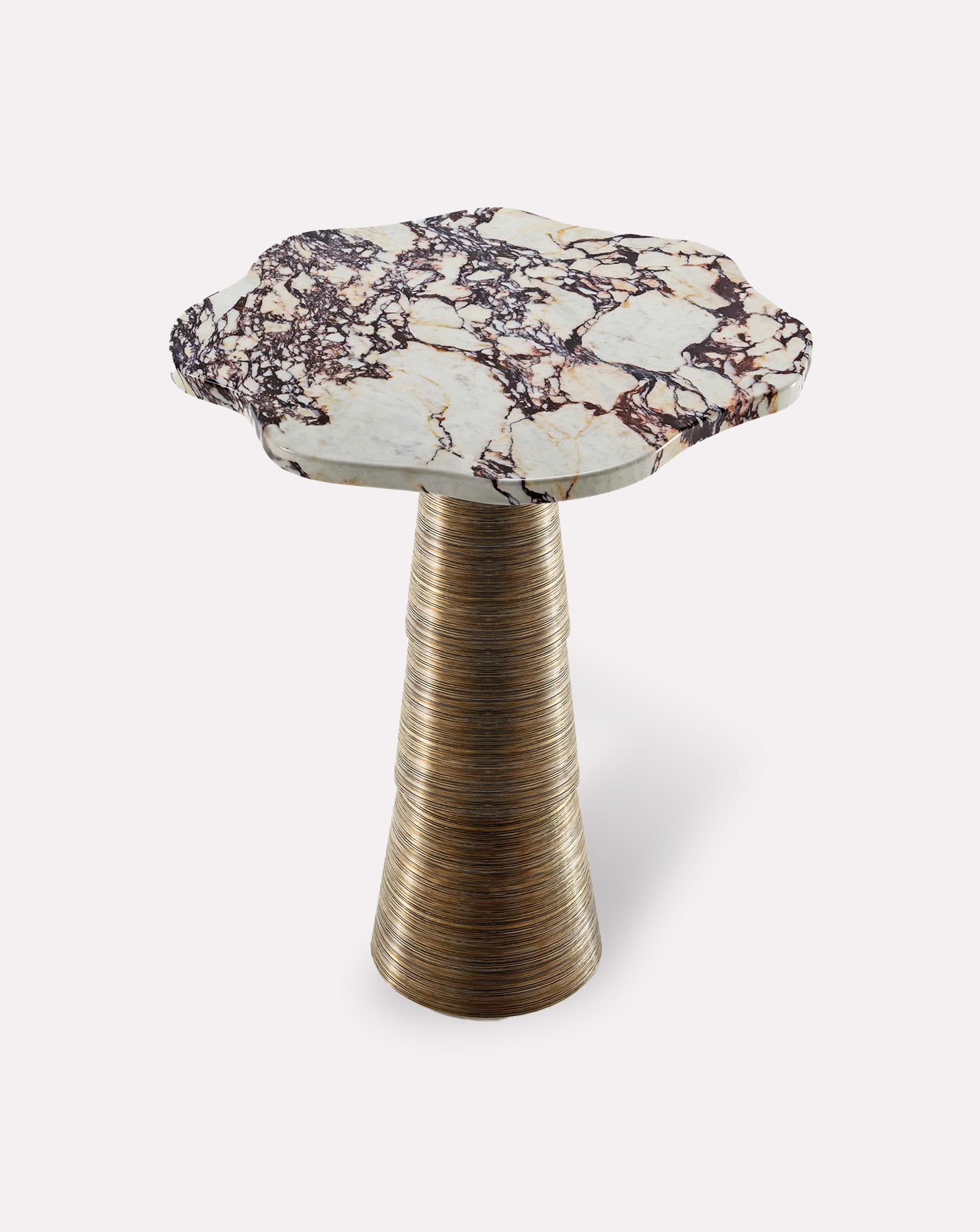 Palm Calacatta Viola Marble Side Table