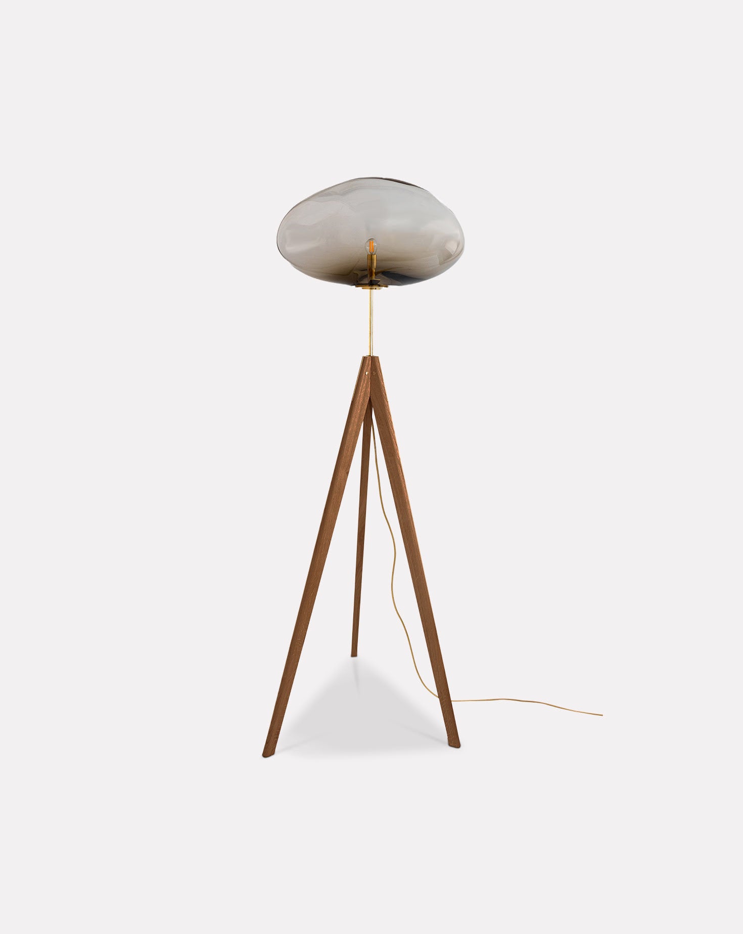 Statix Silver Smoke Walnut Floor Lamp