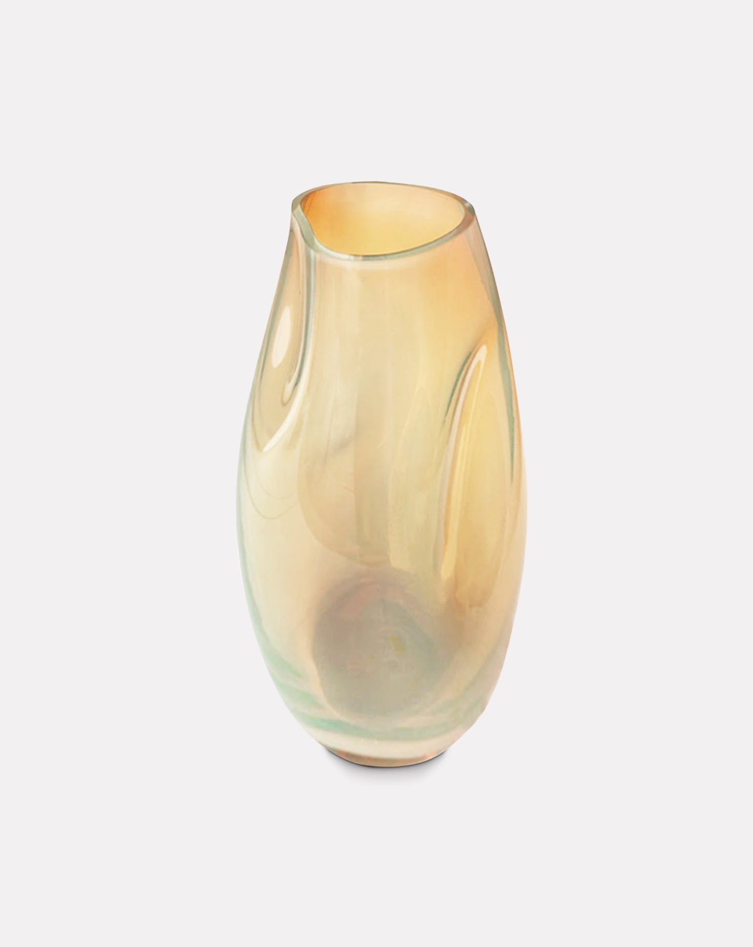 Supernova IV Amber Iridescent Vase