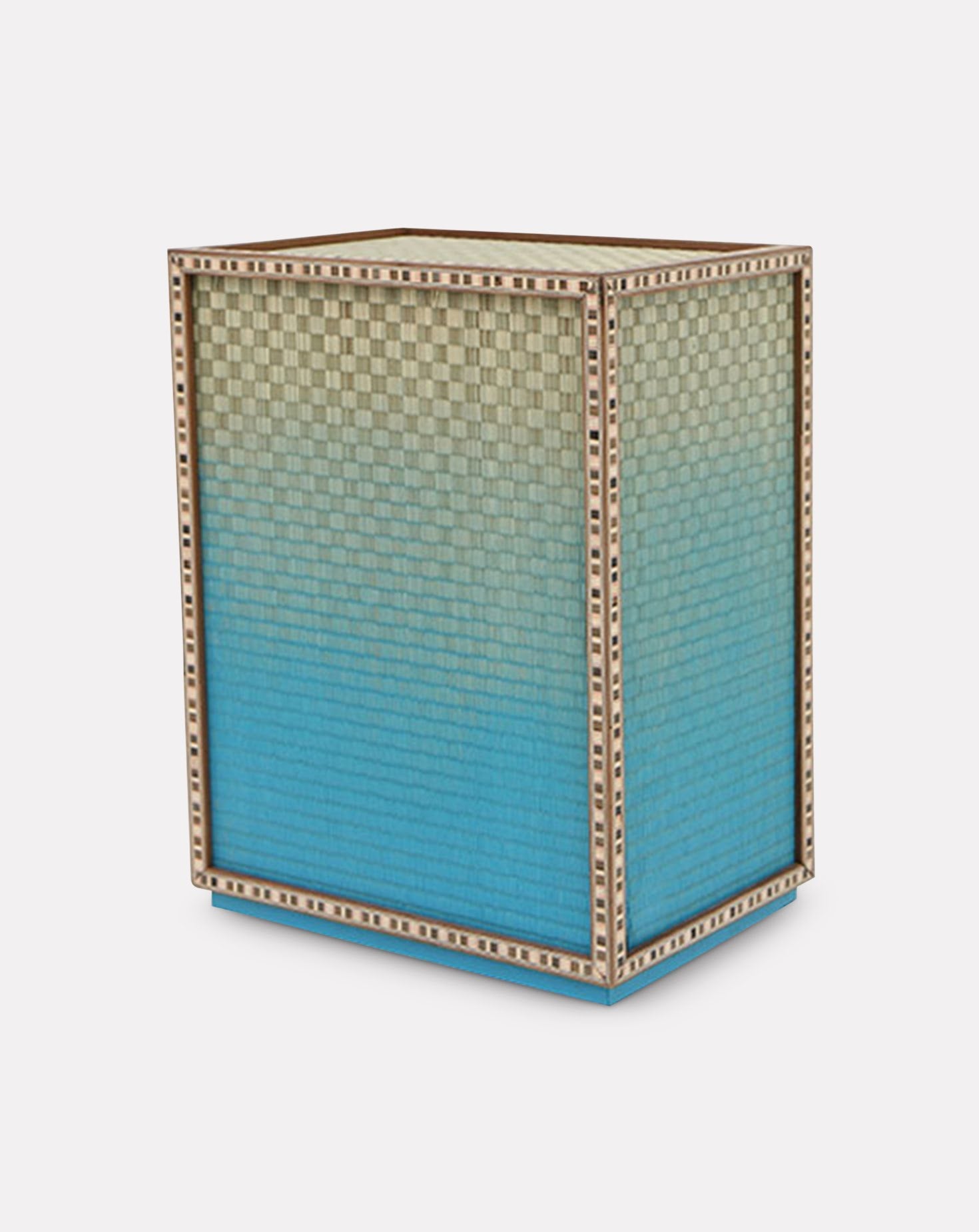 Tatami With Marquetry Insert Blue Side Table
